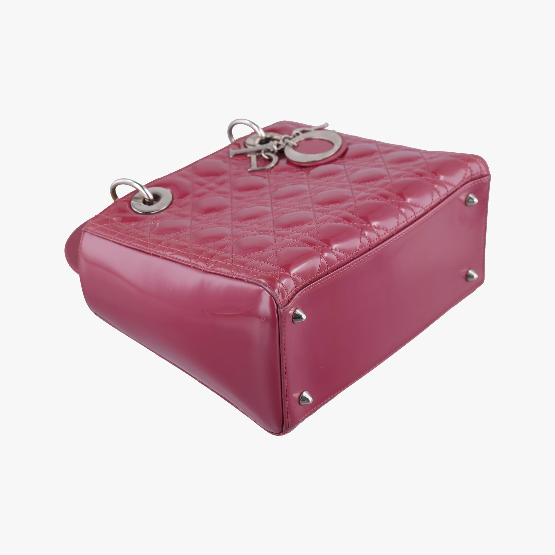 Pre-owned Christian Dior Lady Dior Purple patent  handbag | stylenewstar