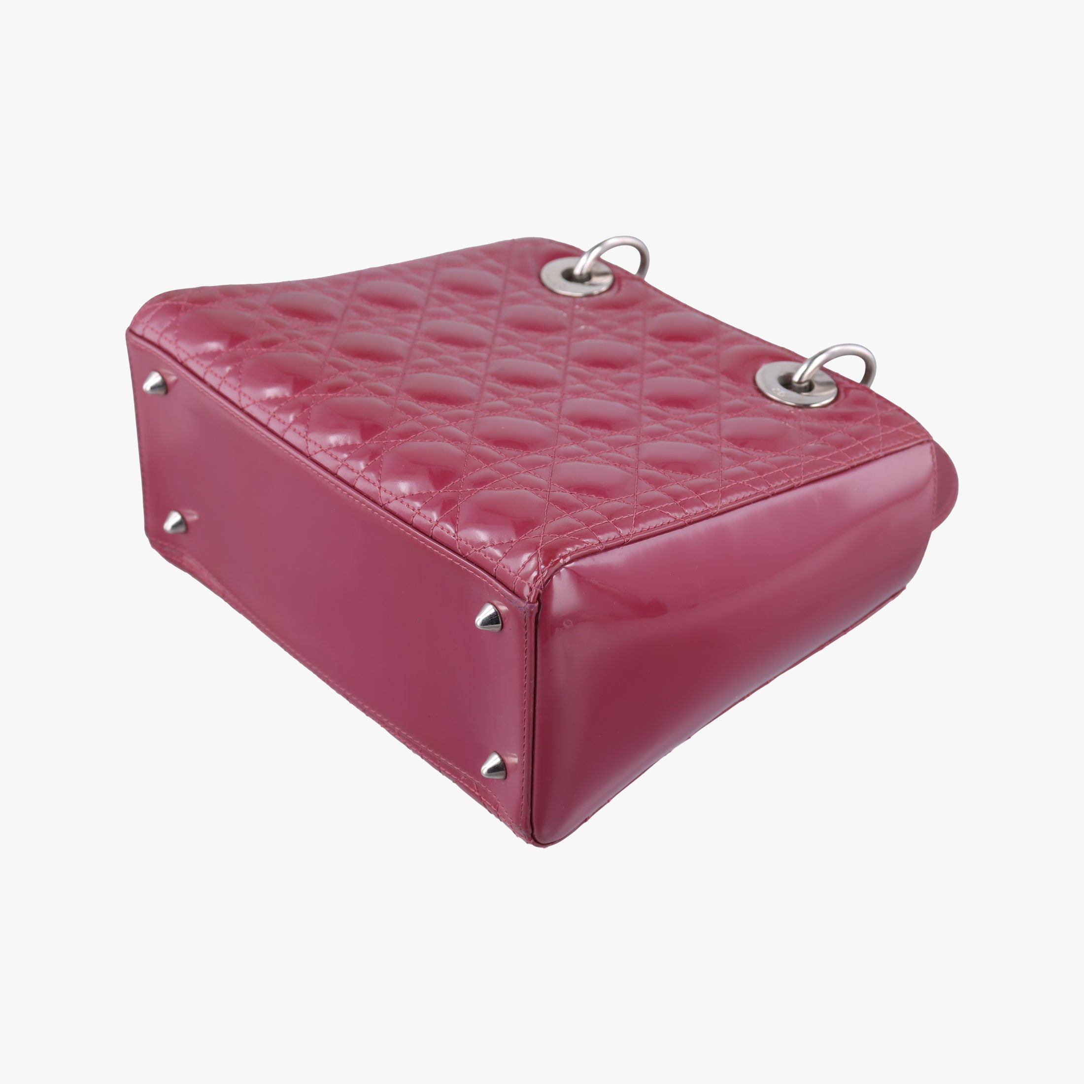 Pre-owned Christian Dior Lady Dior Purple patent  handbag | stylenewstar