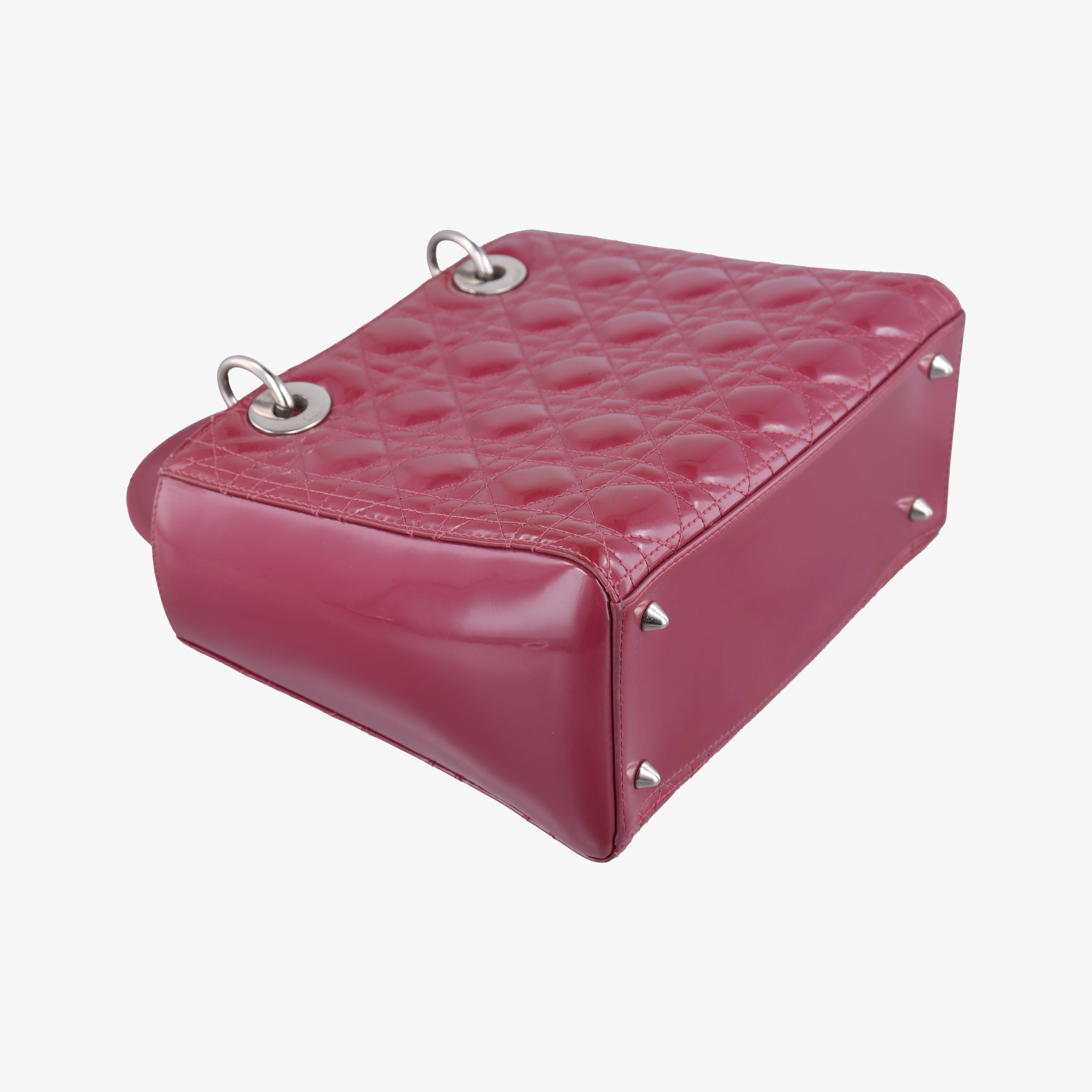 Pre-owned Christian Dior Lady Dior Purple patent  handbag | stylenewstar
