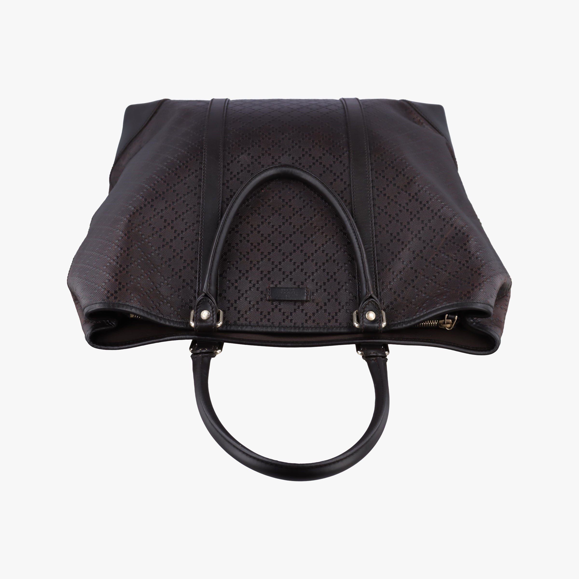 Pre-owned Gucci Diamante tote Brown leather 223668 handbag | stylenewstar