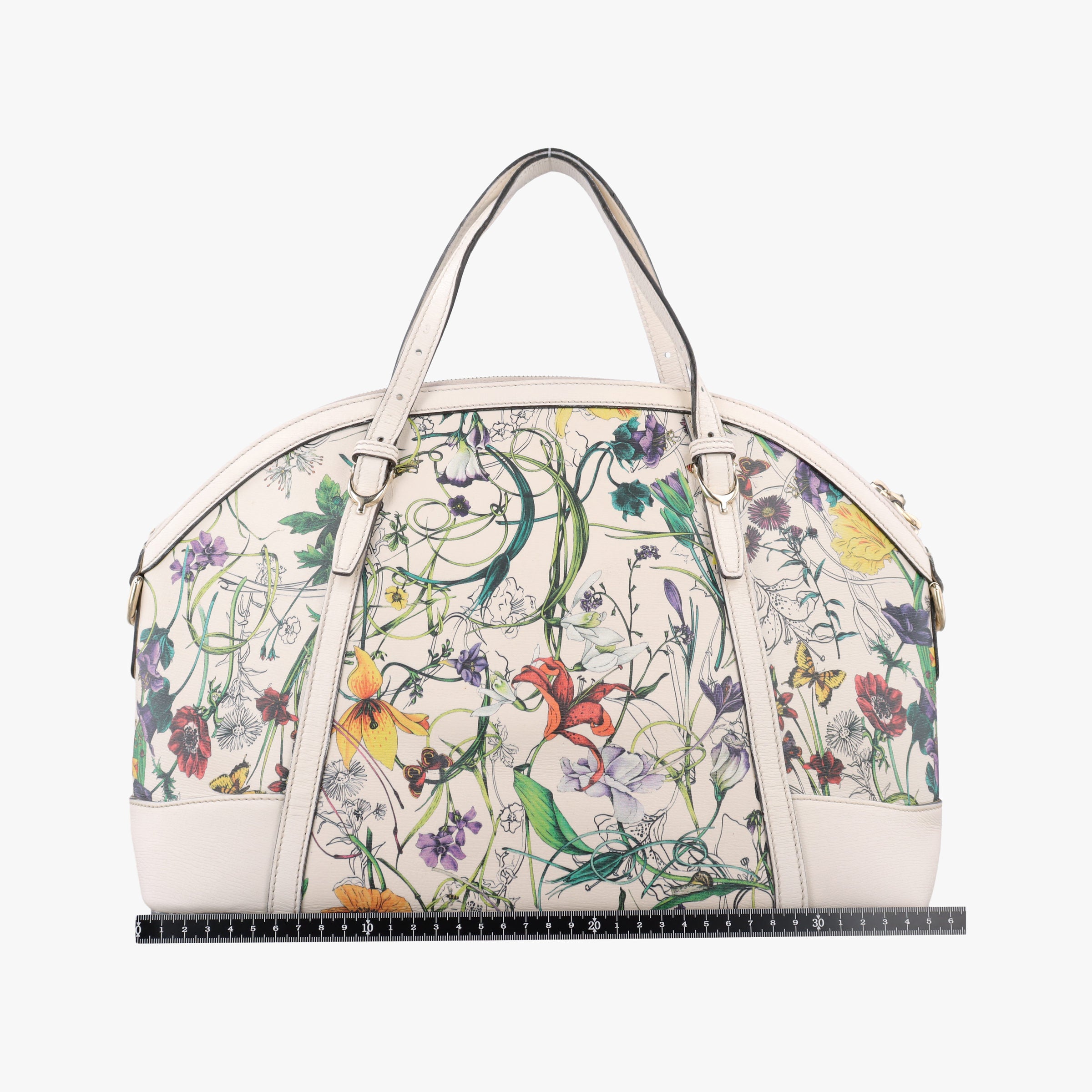 Pre-owned Gucci Nice Floral White×multi Leather 309614 handbag | stylenewstar