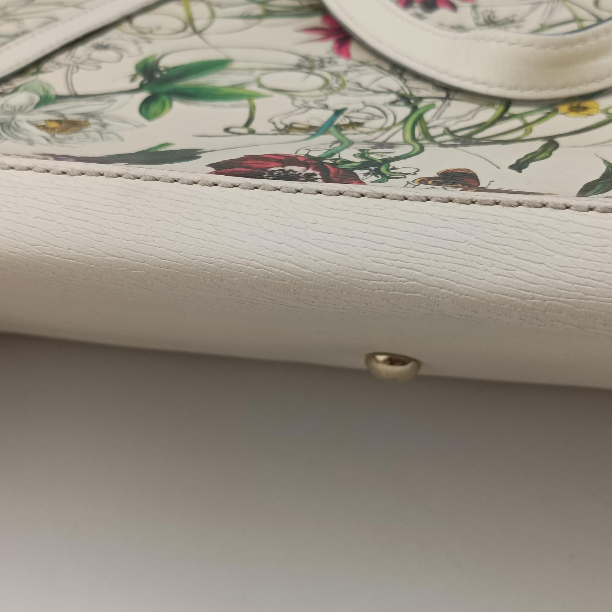 Pre-owned Gucci Nice Floral White×multi Leather 309614 handbag | stylenewstar