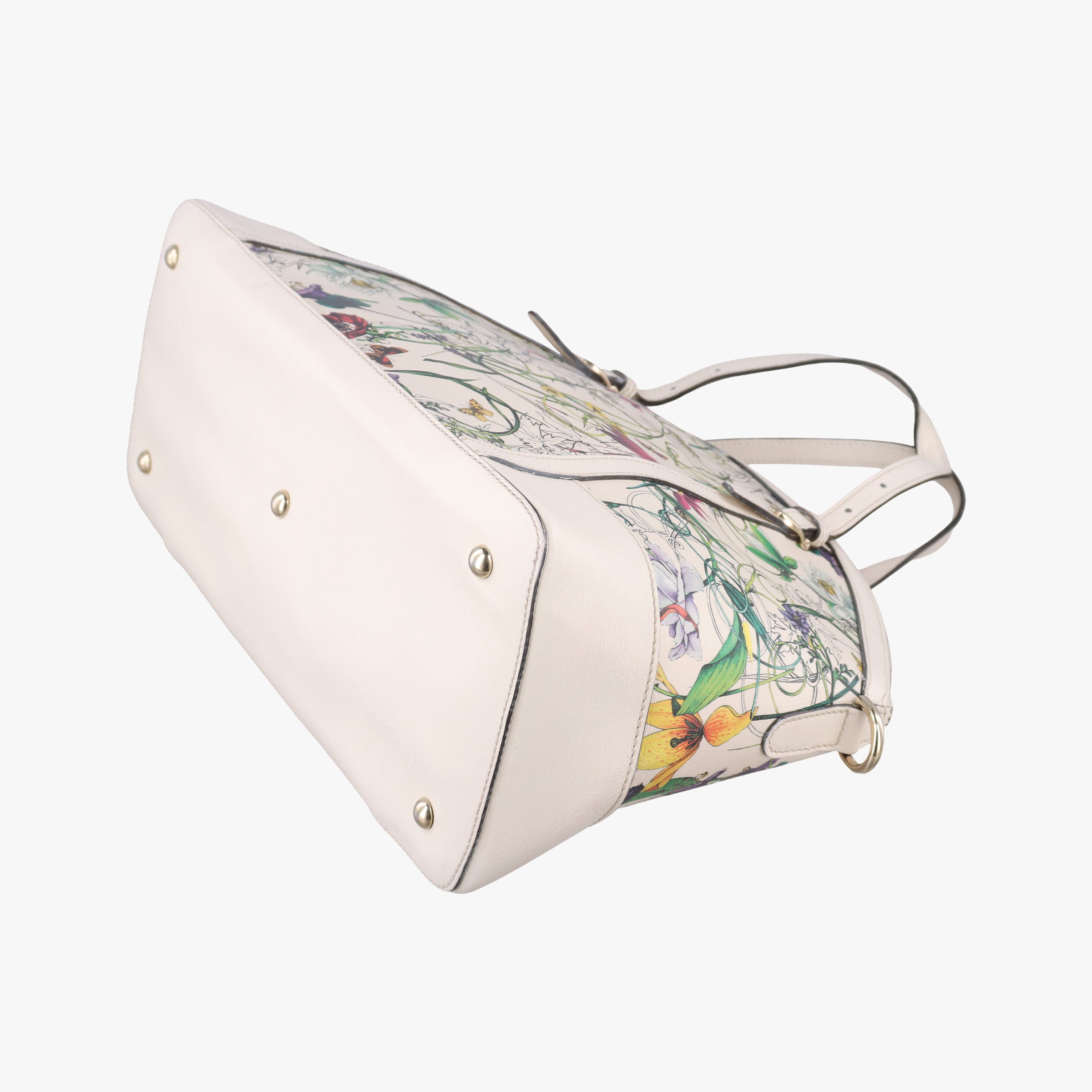 Pre-owned Gucci Nice Floral White×multi Leather 309614 handbag | stylenewstar