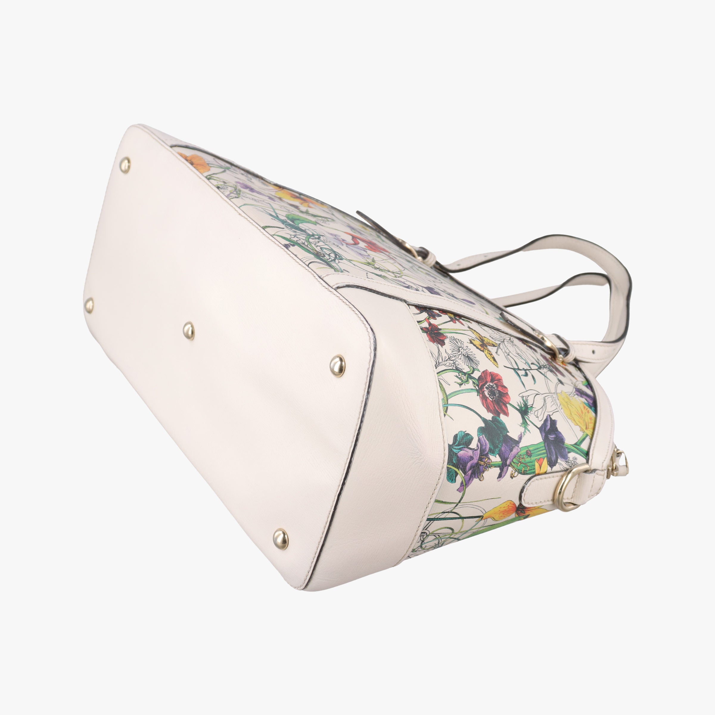 Pre-owned Gucci Nice Floral White×multi Leather 309614 handbag | stylenewstar