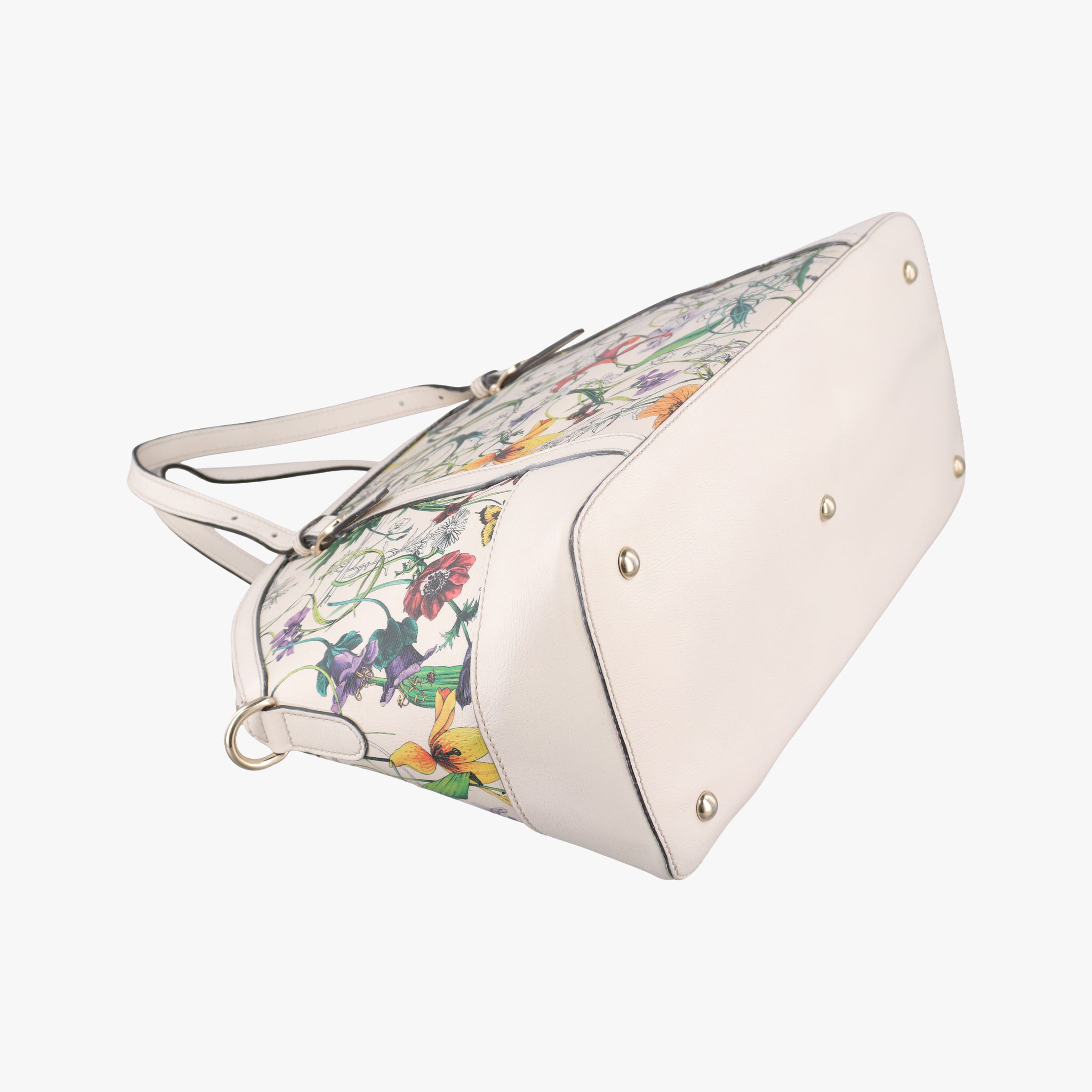 Pre-owned Gucci Nice Floral White×multi Leather 309614 handbag | stylenewstar