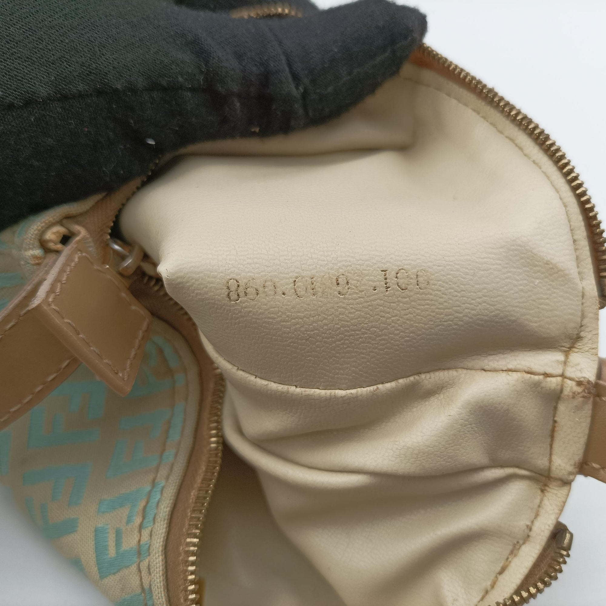 Pre-owned Fendi Zucchino Green Jacquard Canvas   handbag | stylenewstar