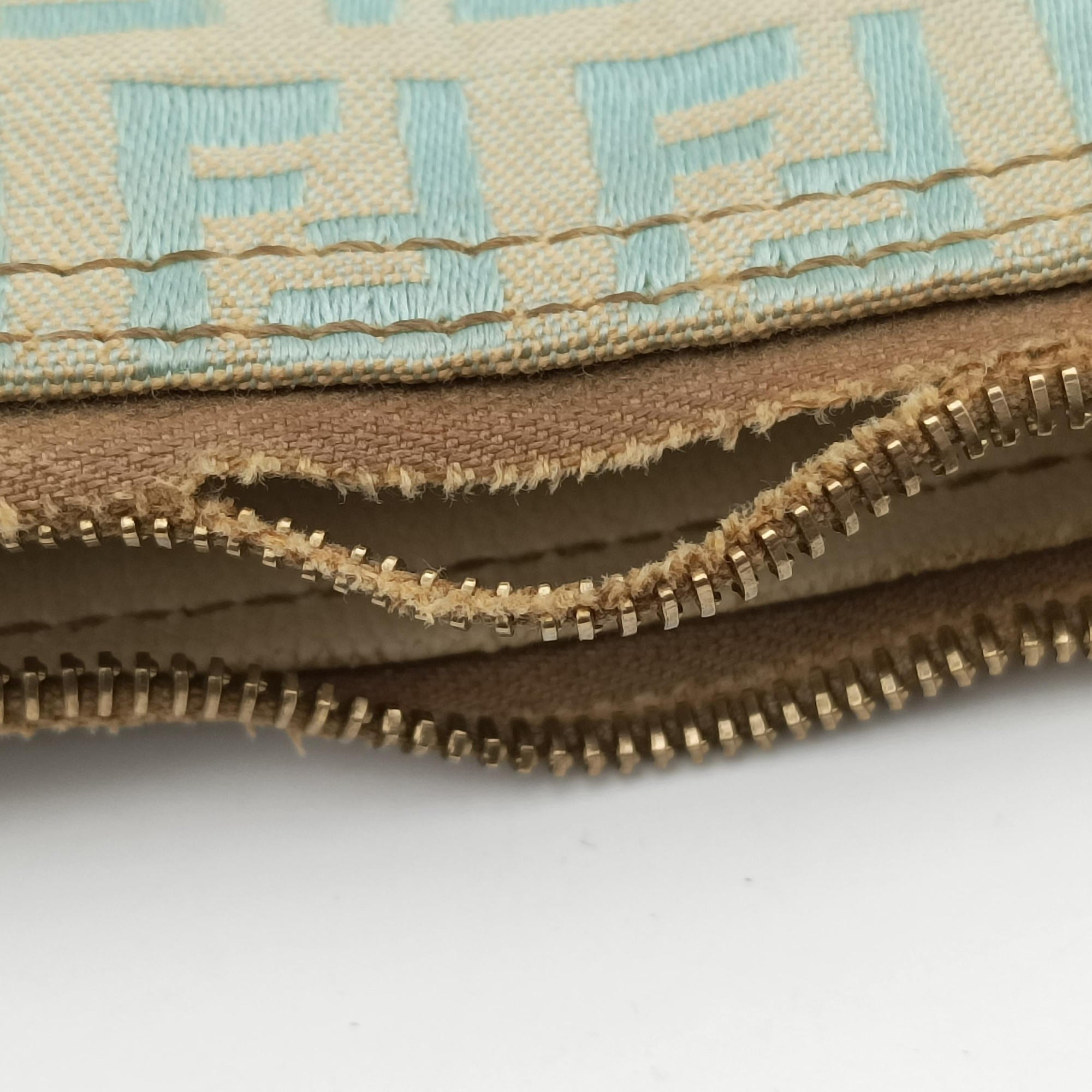 Pre-owned Fendi Zucchino Green Jacquard Canvas   handbag | stylenewstar