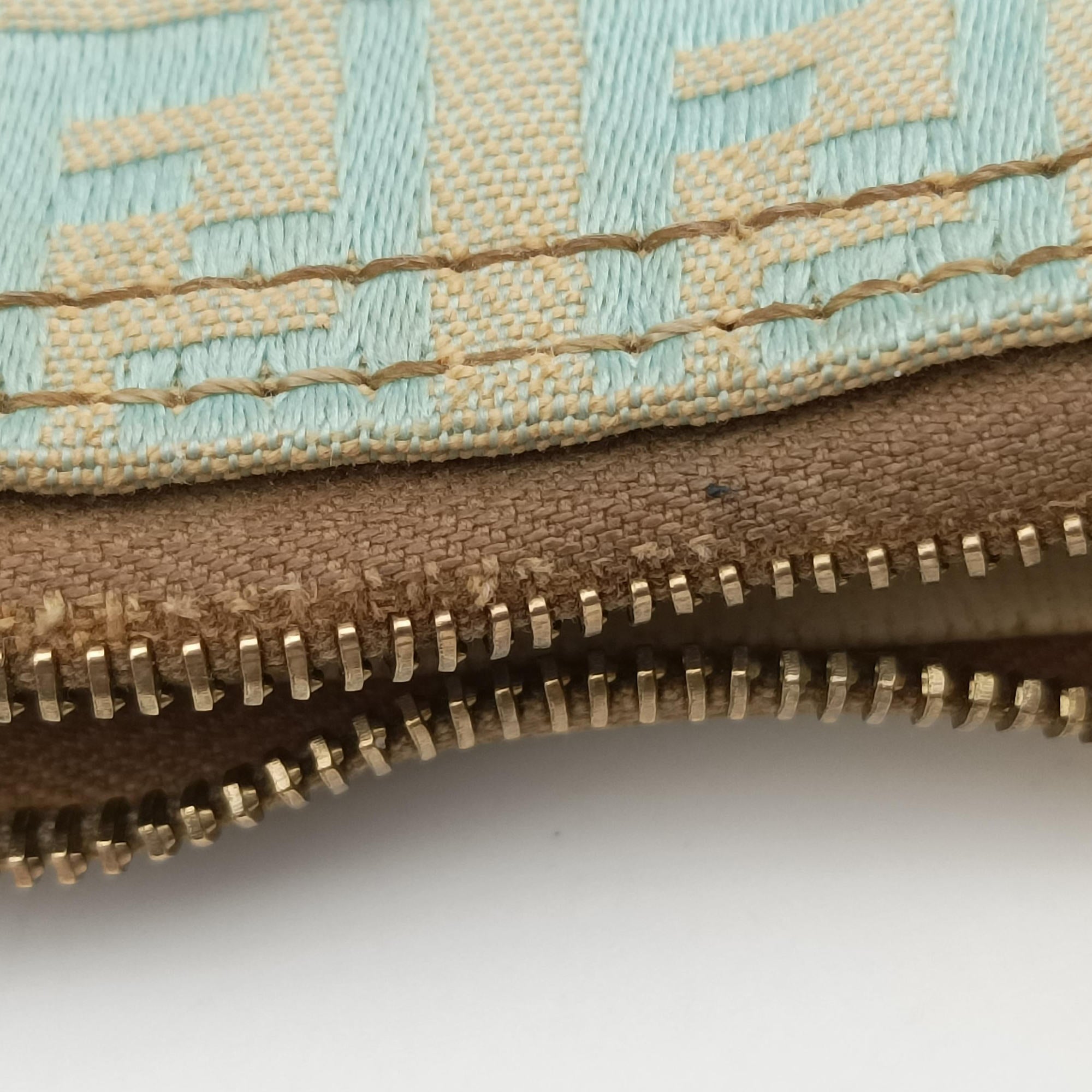 Pre-owned Fendi Zucchino Green Jacquard Canvas   handbag | stylenewstar