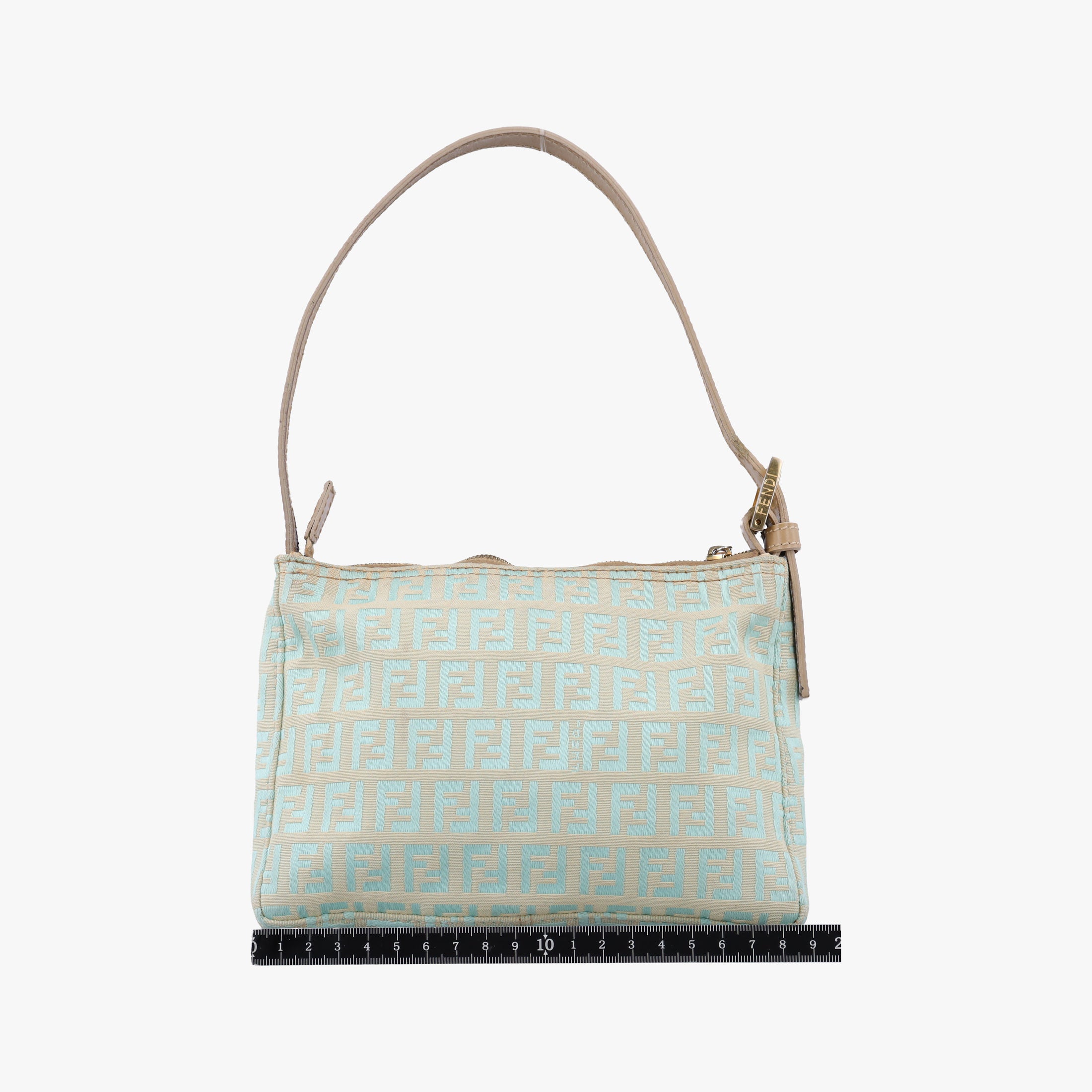 Pre-owned Fendi Zucchino Green Jacquard Canvas   handbag | stylenewstar