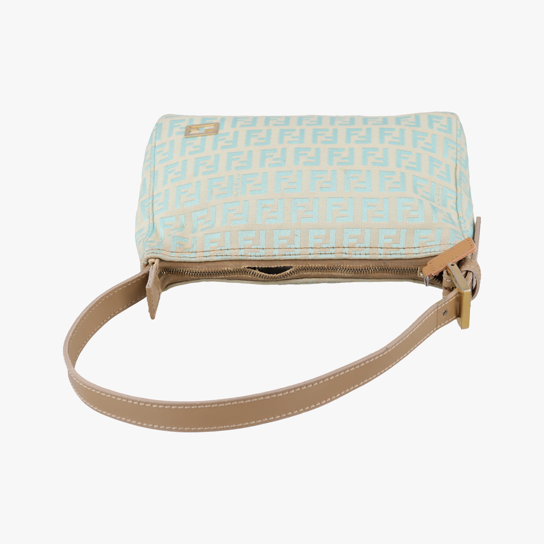 Pre-owned Fendi Zucchino Green Jacquard Canvas   handbag | stylenewstar