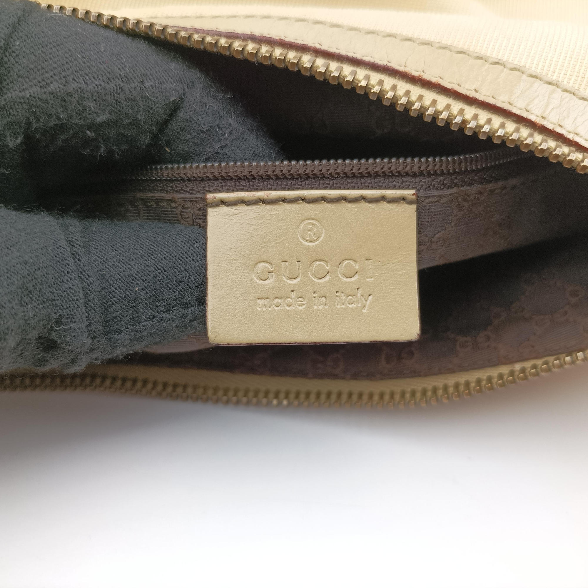 Pre-owned Gucci Double Pocket Beige canvas 90762 shoulderbag | stylenewstar