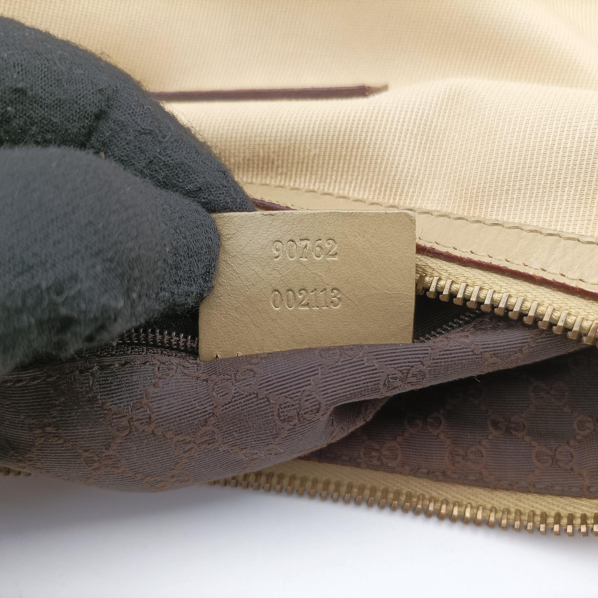 Pre-owned Gucci Double Pocket Beige canvas 90762 shoulderbag | stylenewstar