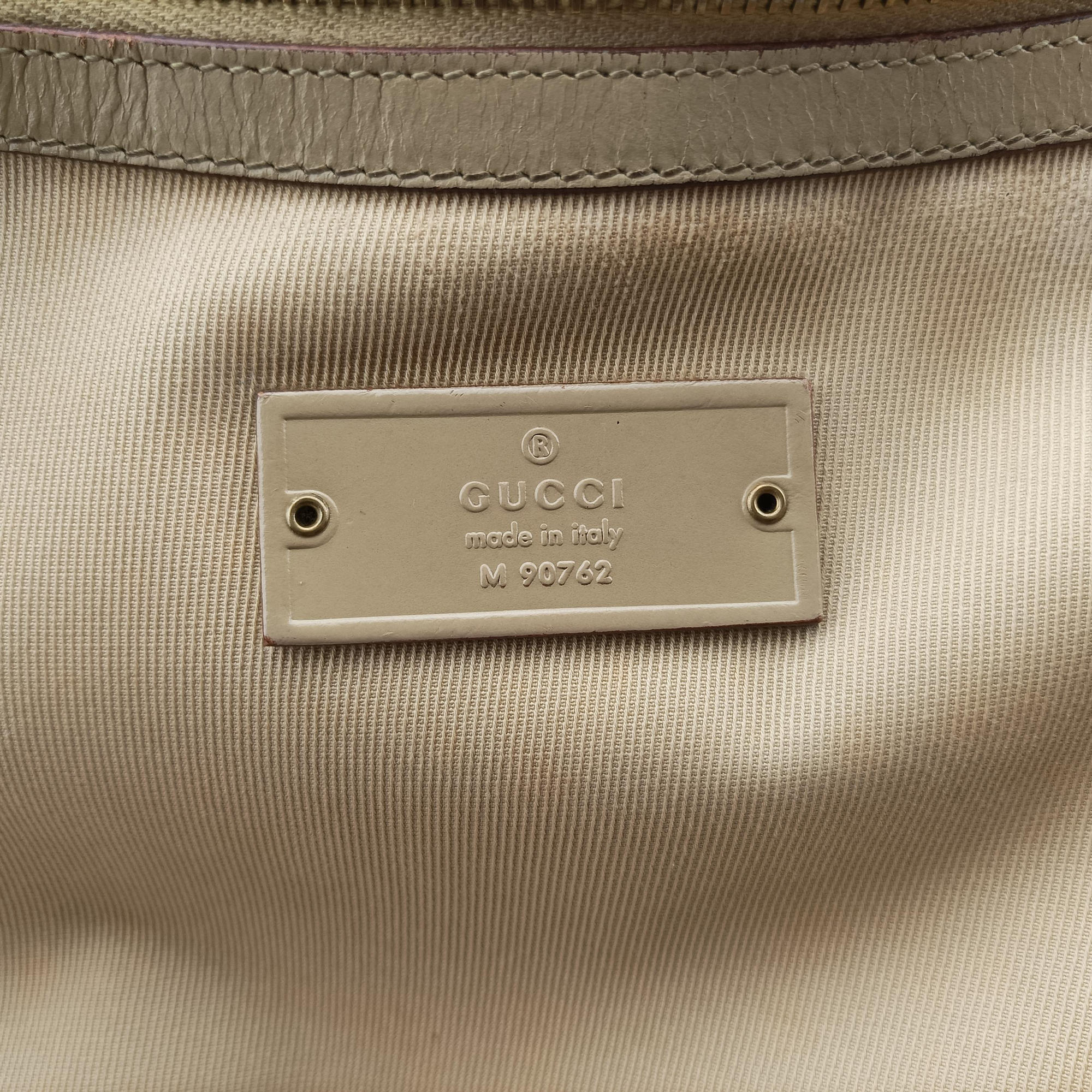 Pre-owned Gucci Double Pocket Beige canvas 90762 shoulderbag | stylenewstar