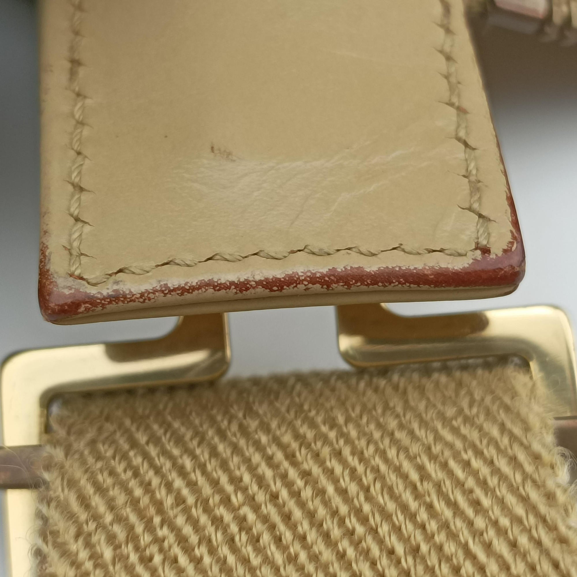 Pre-owned Gucci Double Pocket Beige canvas 90762 shoulderbag | stylenewstar
