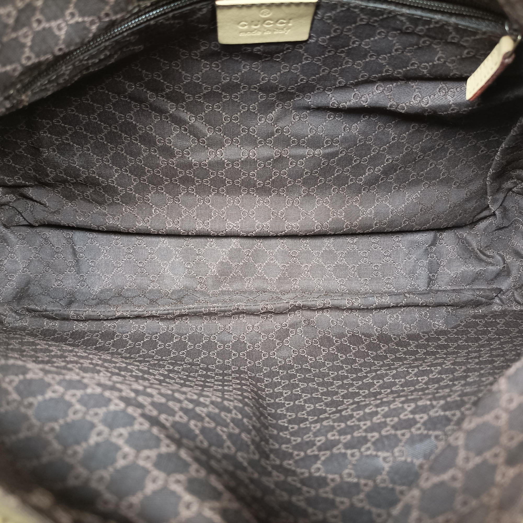 Pre-owned Gucci Double Pocket Beige canvas 90762 shoulderbag | stylenewstar