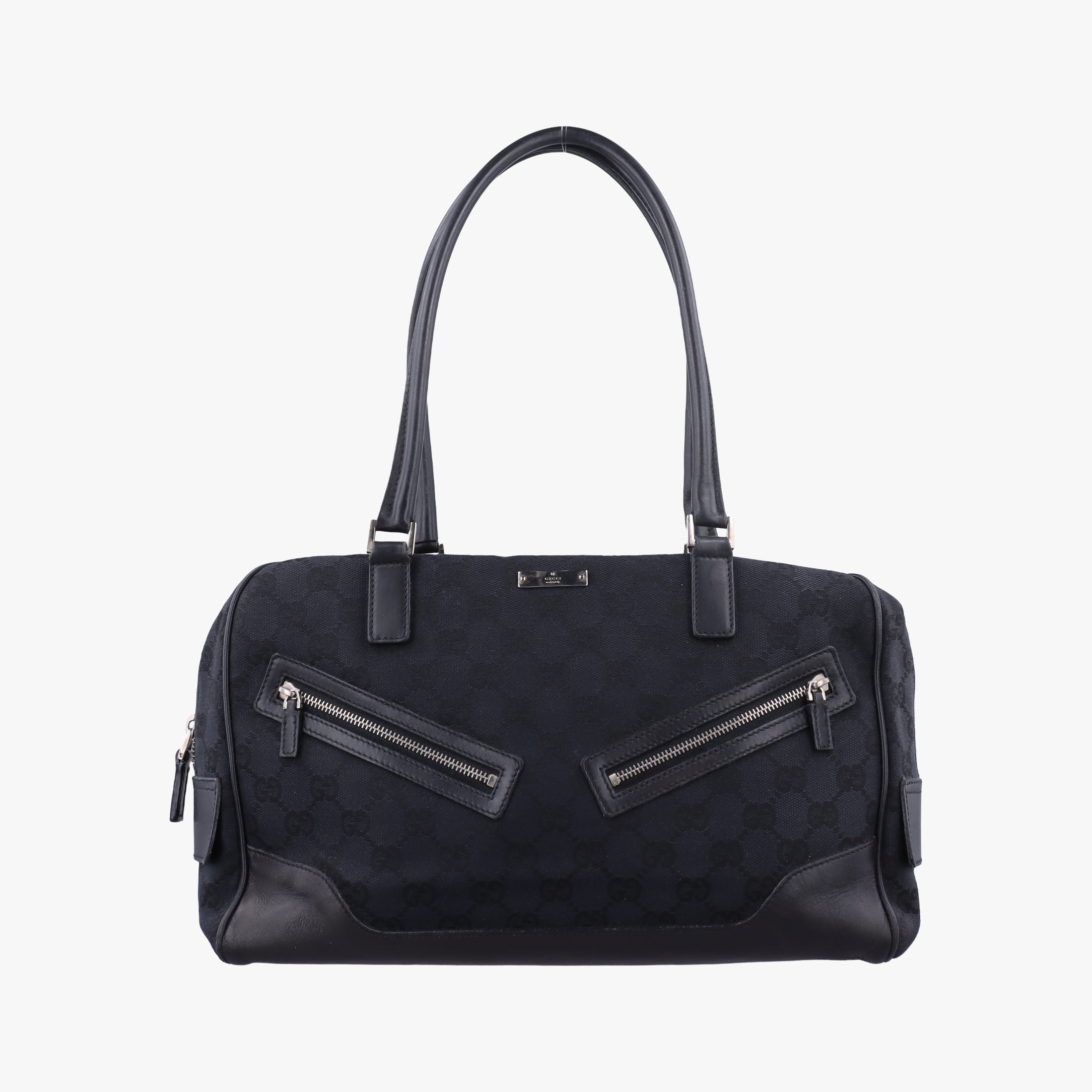Vintage Gucci GG Canvas Black Jacquard Canvas × Calf Leather 002.11 handbag | stylenewstar