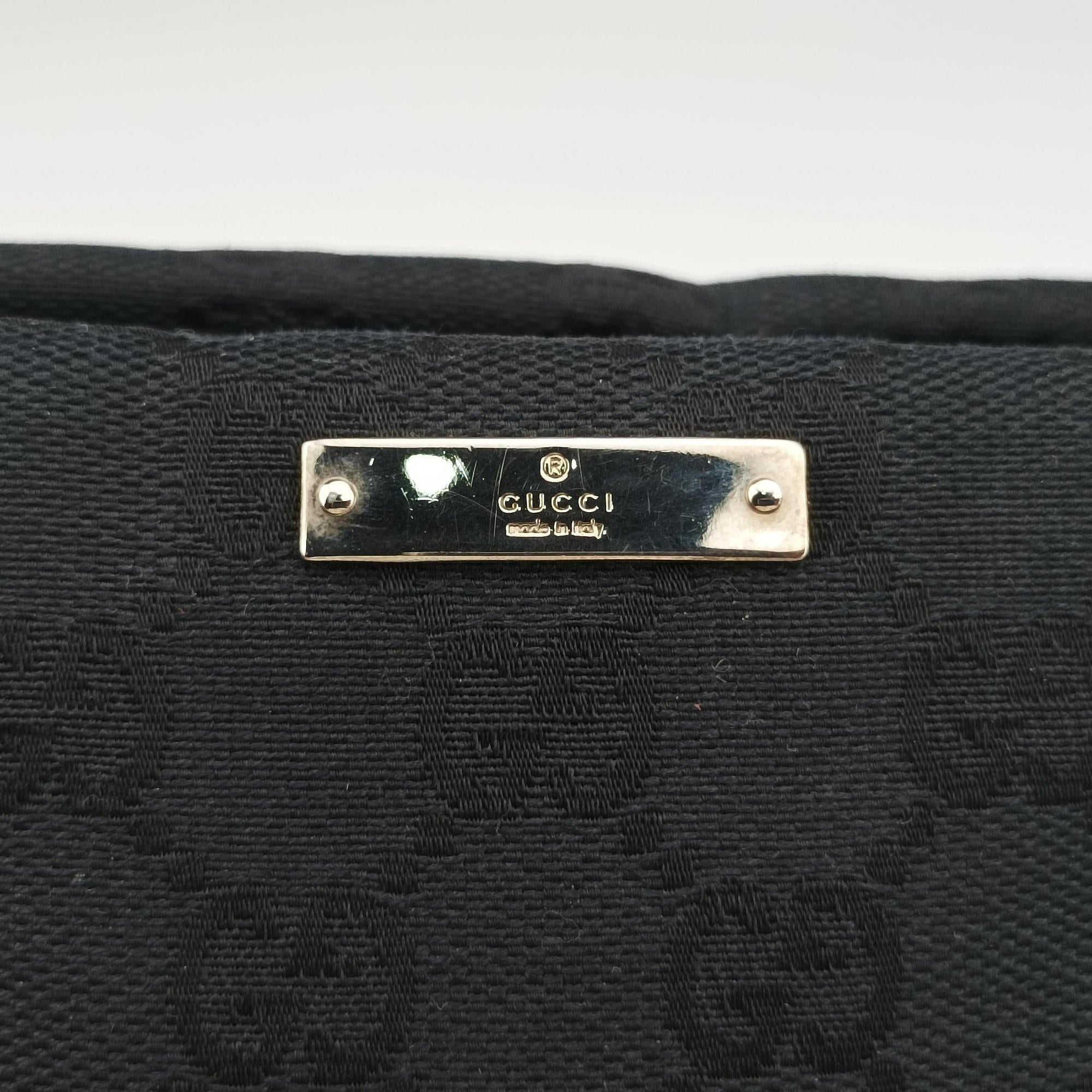Vintage Gucci GG Canvas Black Jacquard Canvas × Calf Leather 002.11 handbag | stylenewstar