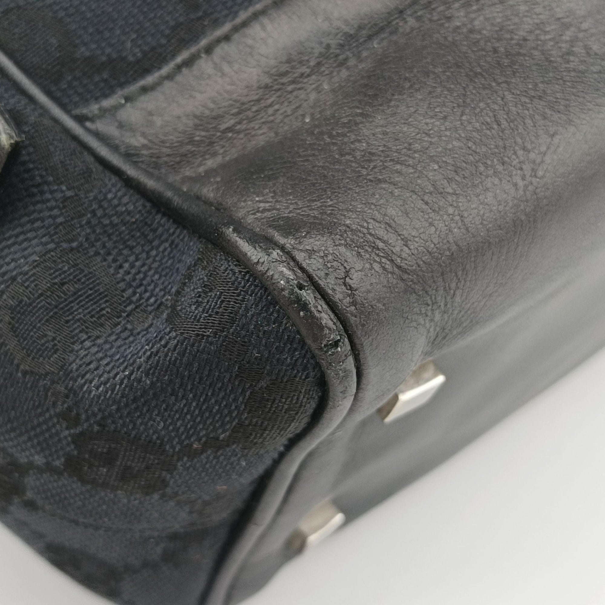 Vintage Gucci GG Canvas Black Jacquard Canvas × Calf Leather 002.11 handbag | stylenewstar