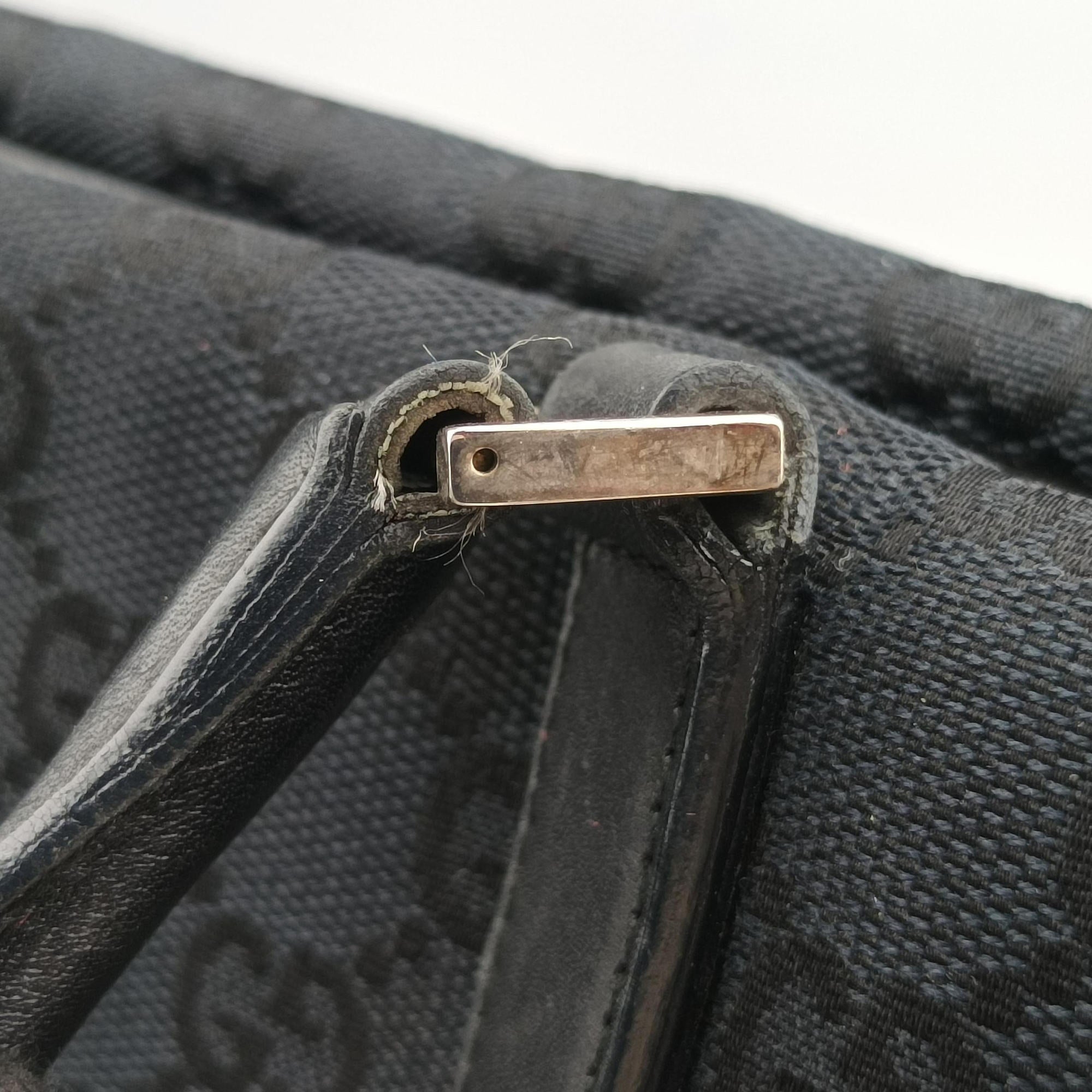 Vintage Gucci GG Canvas Black Jacquard Canvas × Calf Leather 002.11 handbag | stylenewstar