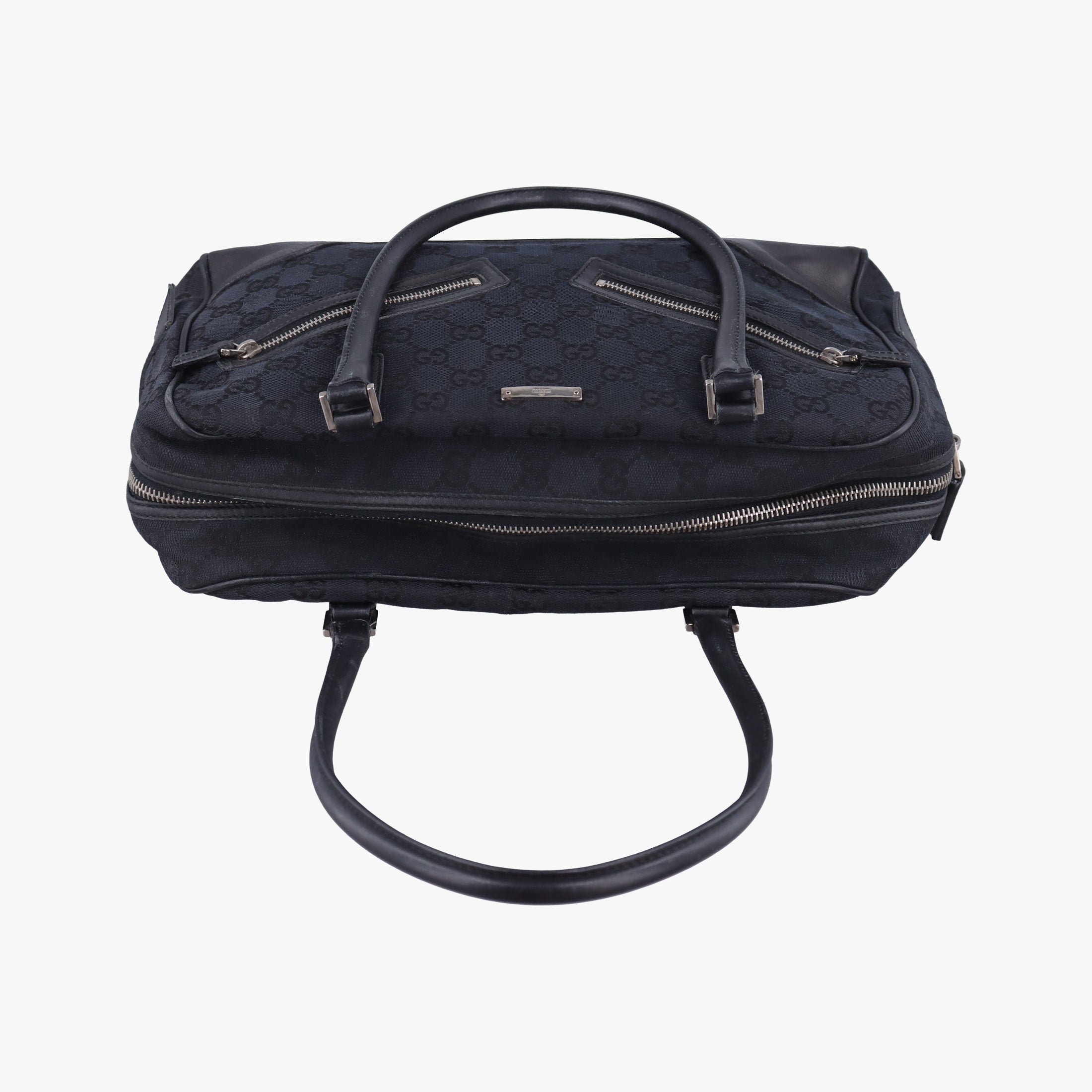 Vintage Gucci GG Canvas Black Jacquard Canvas × Calf Leather 002.11 handbag | stylenewstar
