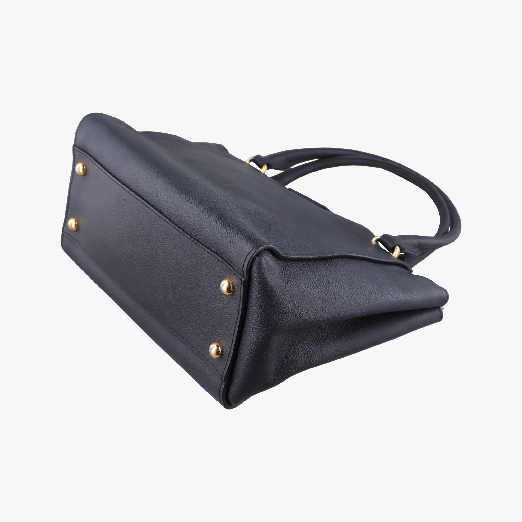 Vintage Burberry Buckle Black Leather  handbag | stylenewstar