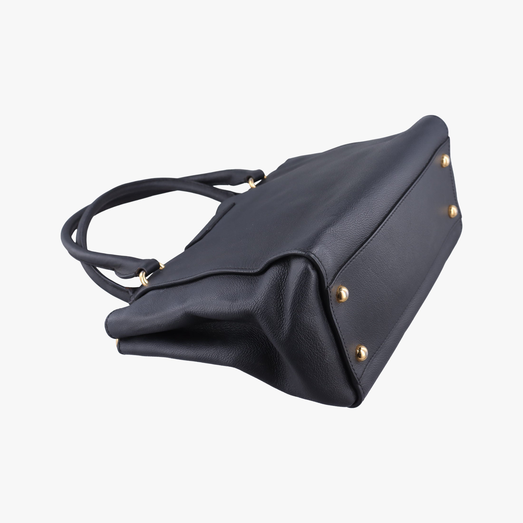 Vintage Burberry Buckle Black Leather  handbag | stylenewstar