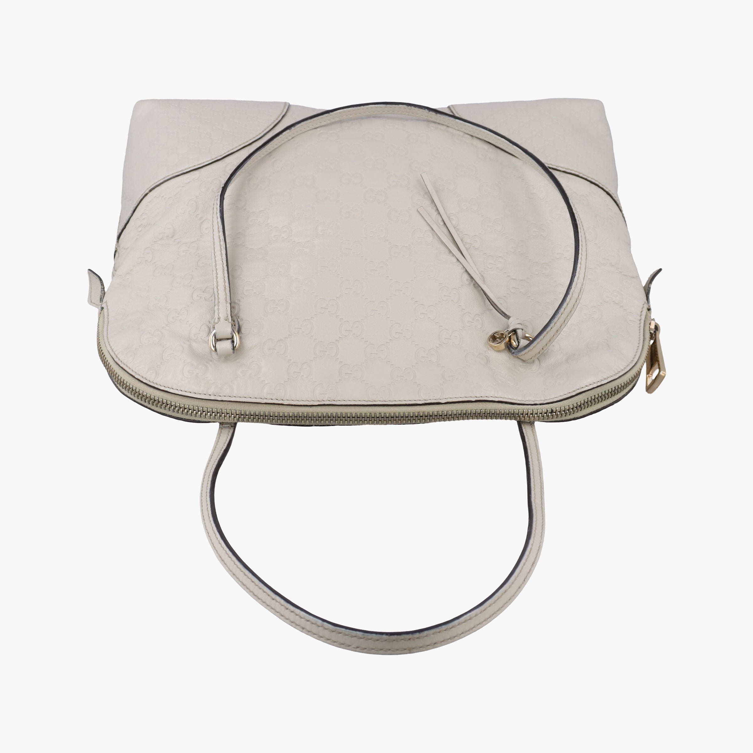 Vintage Gucci Guccissima Bree White Leather 323673 shoulderbag | stylenewstar