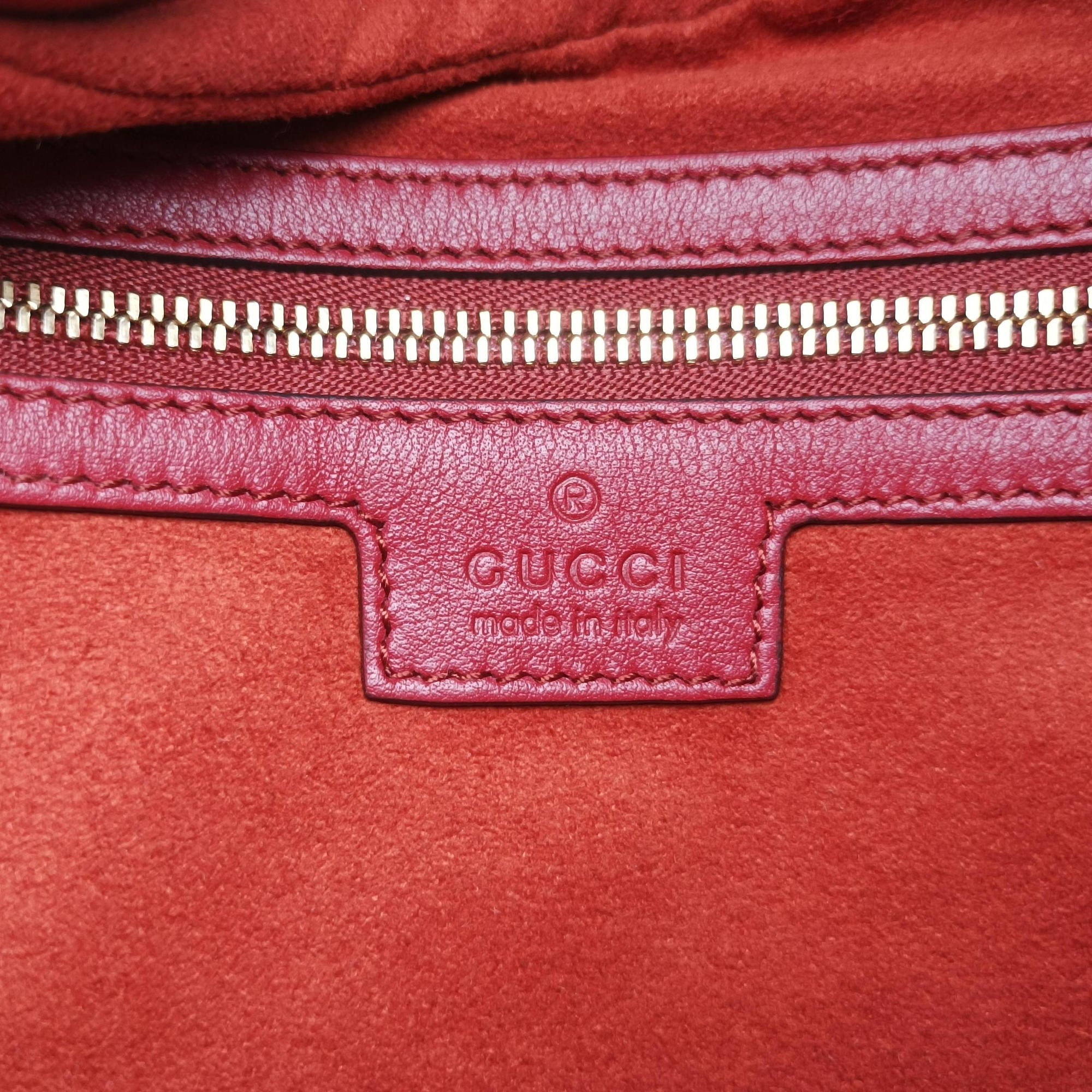Pre-owned Gucci Attache G-Shaped Hook Rust Red Suede × Leather 702823 shoulderbag | stylenewstar