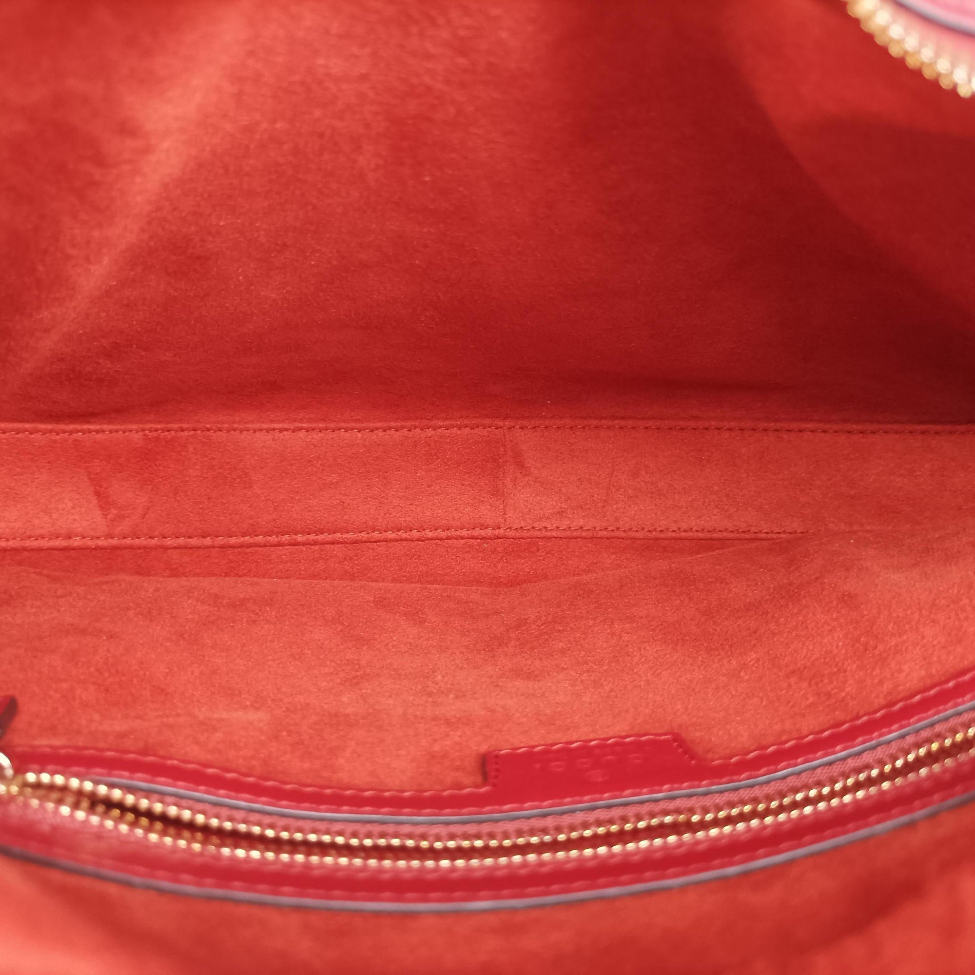Pre-owned Gucci Attache G-Shaped Hook Rust Red Suede × Leather 702823 shoulderbag | stylenewstar