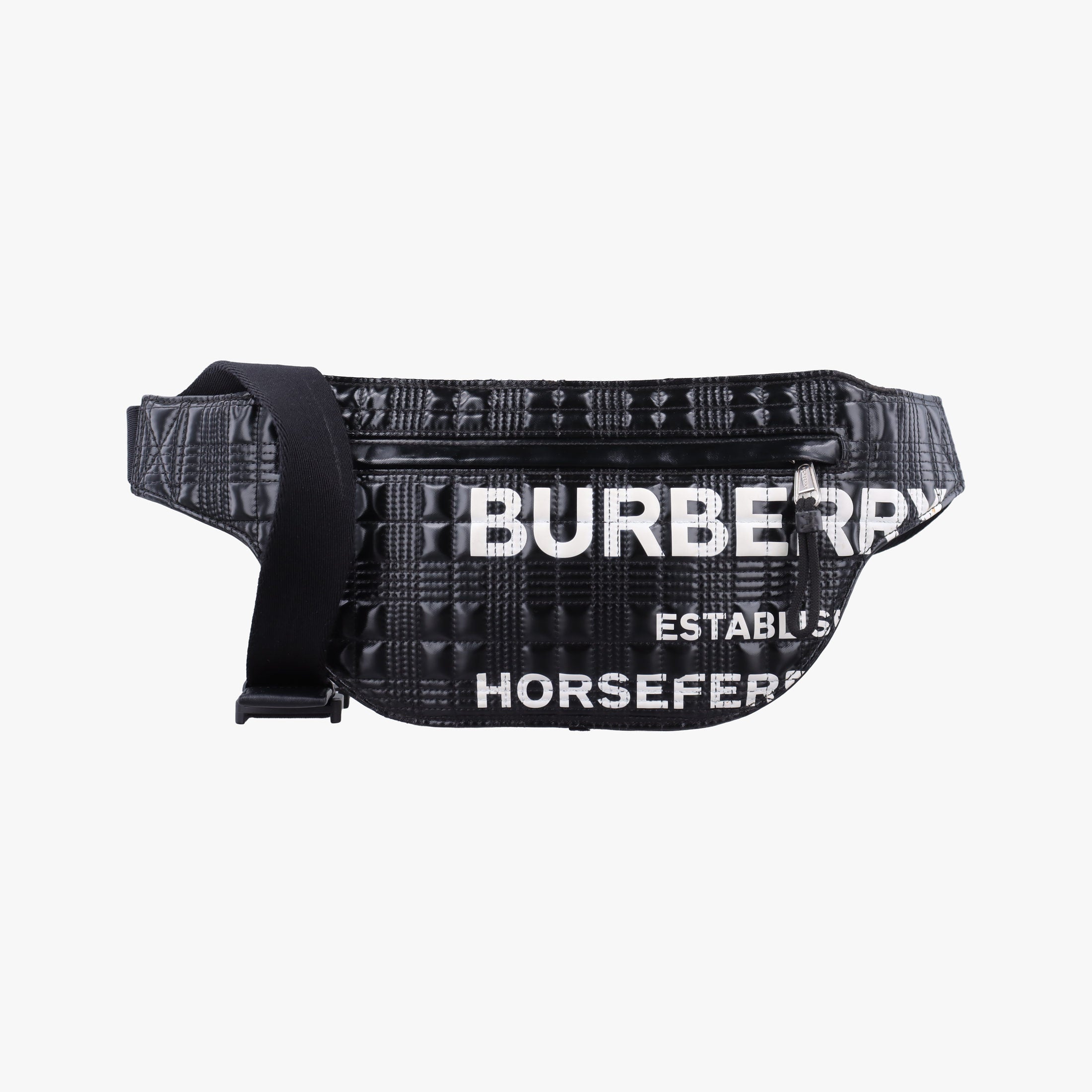 Pre-owned Burberry lola Black×white Leather  bum bag/waist bag | stylenewstar