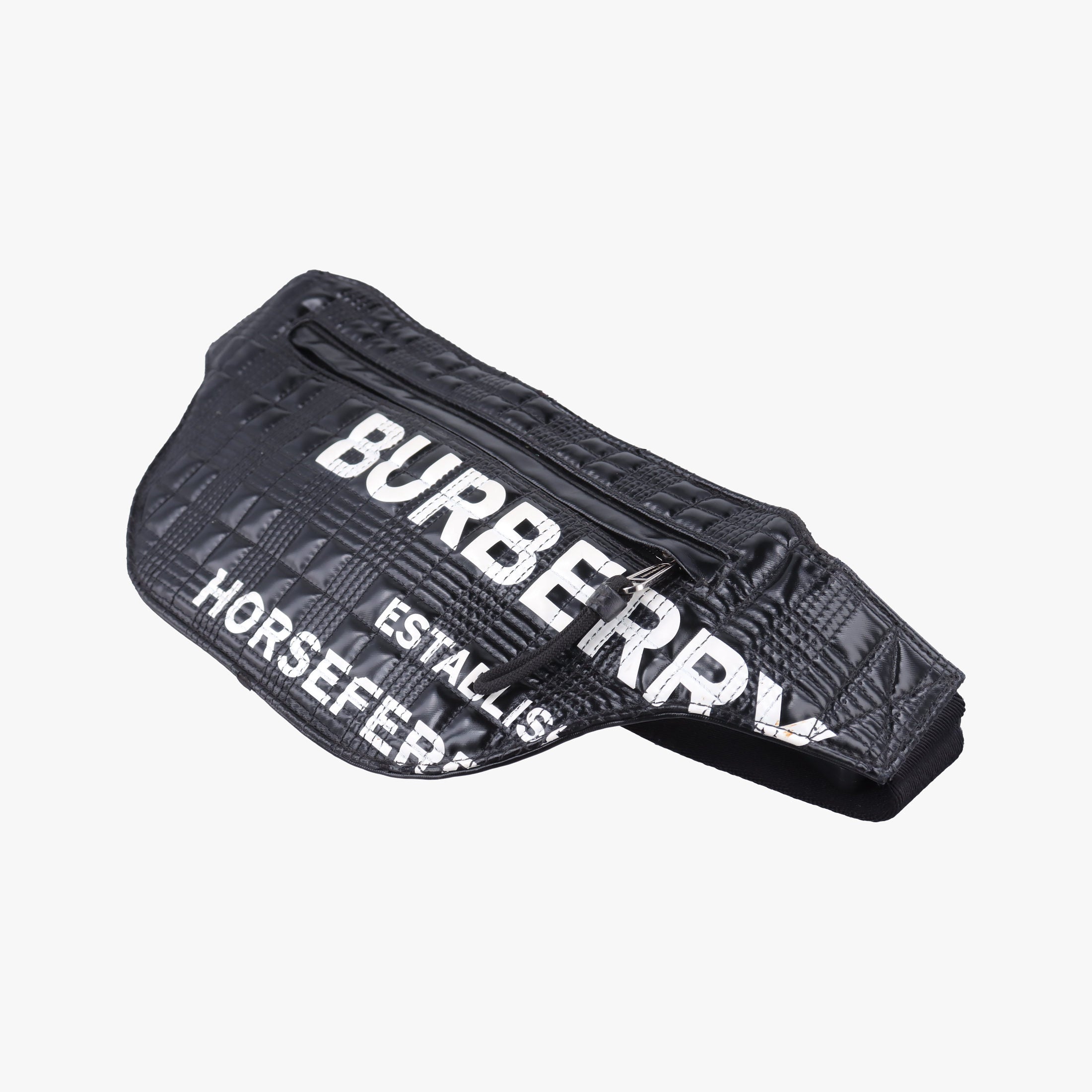Pre-owned Burberry lola Black×white Leather  bum bag/waist bag | stylenewstar
