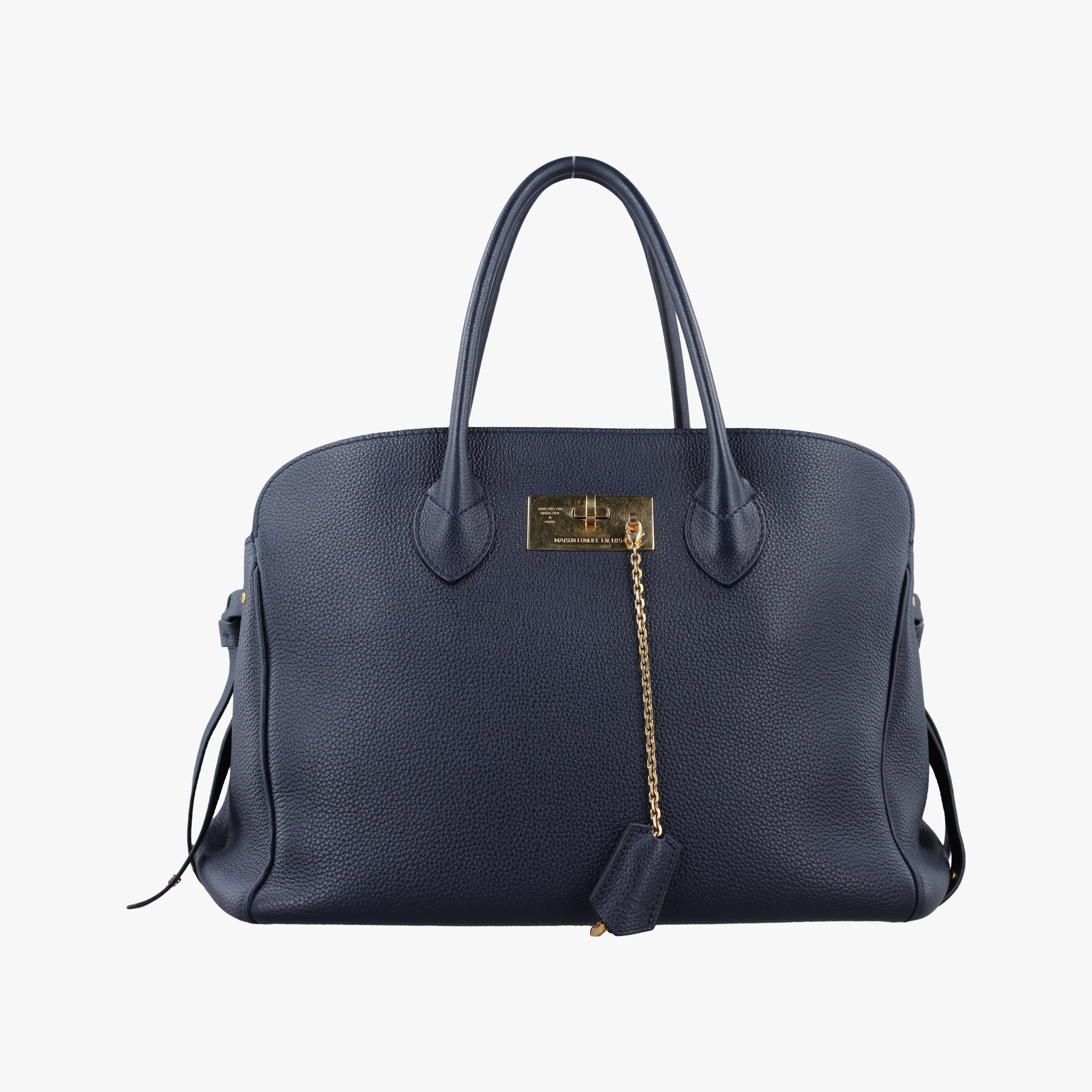 Pre-owned Louis Vuitton Milla MM  Navy Veau Nuage Calf Leather M54348 handbag | stylenewstar