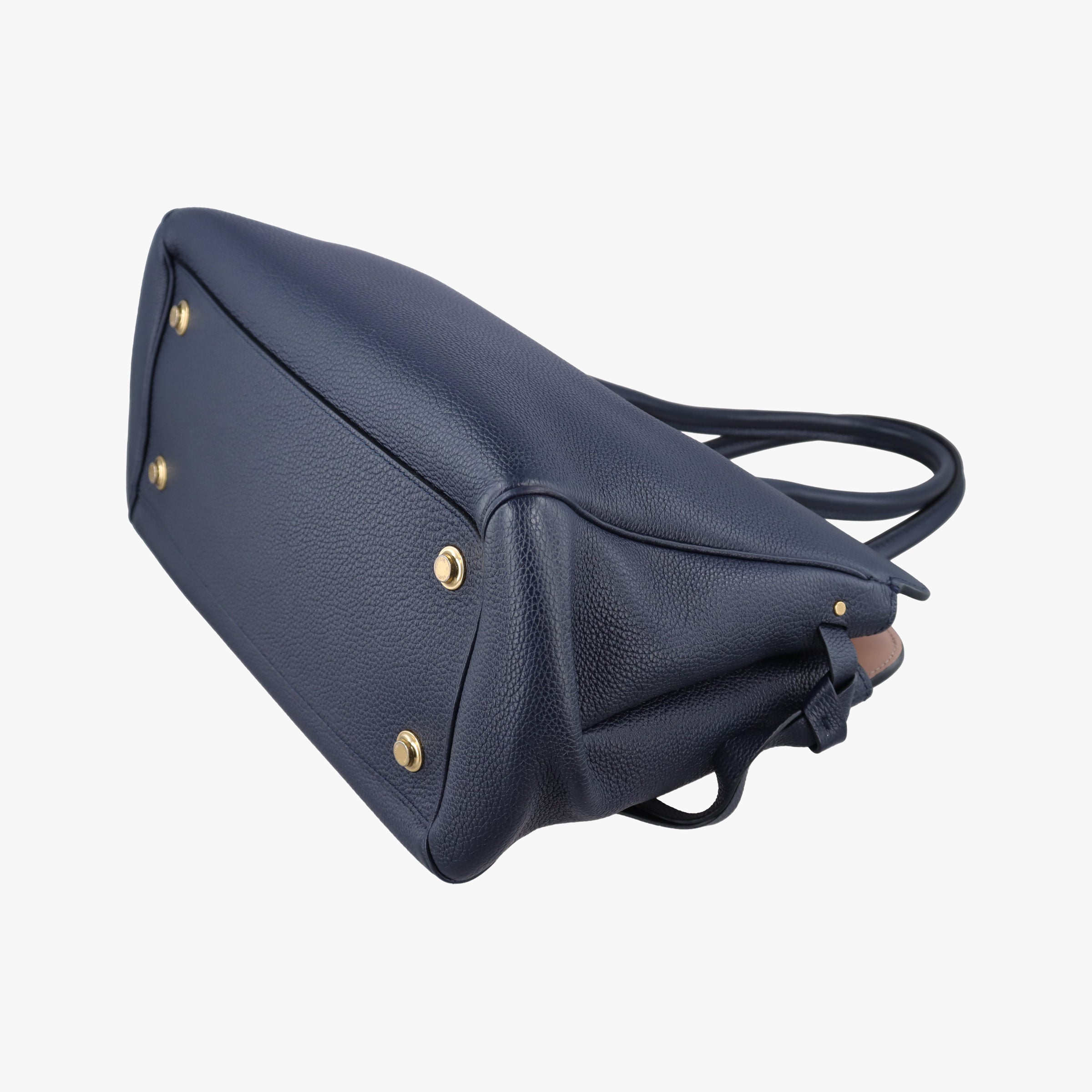 Pre-owned Louis Vuitton Milla MM  Navy Veau Nuage Calf Leather M54348 handbag | stylenewstar