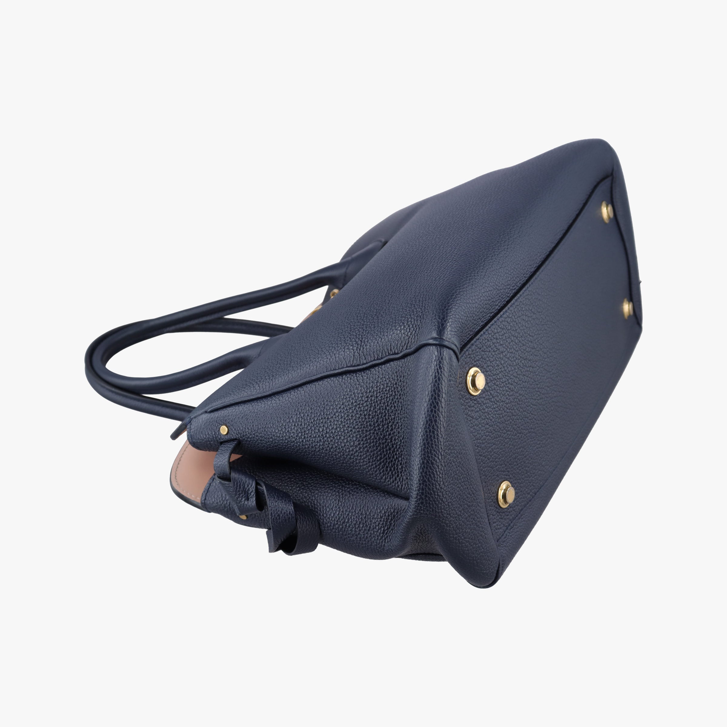 Pre-owned Louis Vuitton Milla MM  Navy Veau Nuage Calf Leather M54348 handbag | stylenewstar