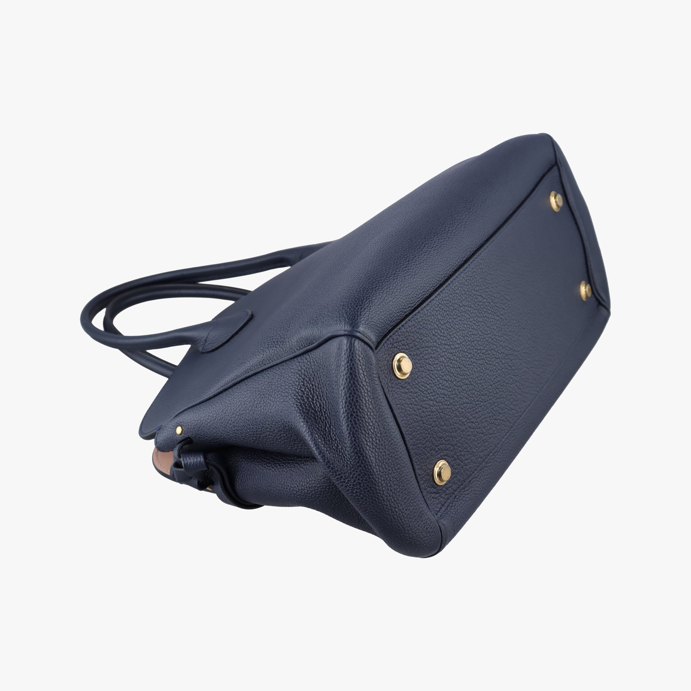 Pre-owned Louis Vuitton Milla MM  Navy Veau Nuage Calf Leather M54348 handbag | stylenewstar
