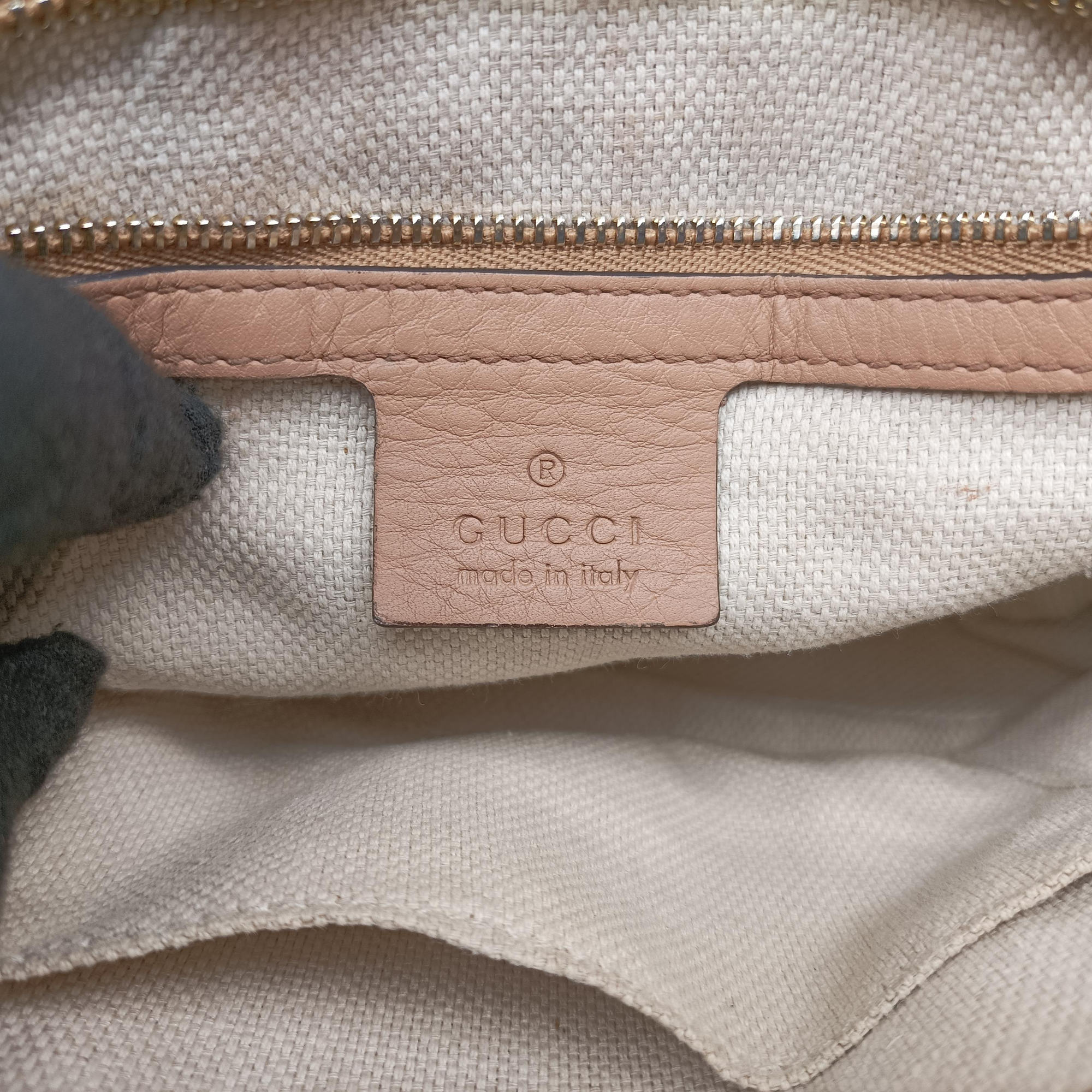 Pre-owned Gucci SOHO Beige Leather 336752 shoulderbag | stylenewstar