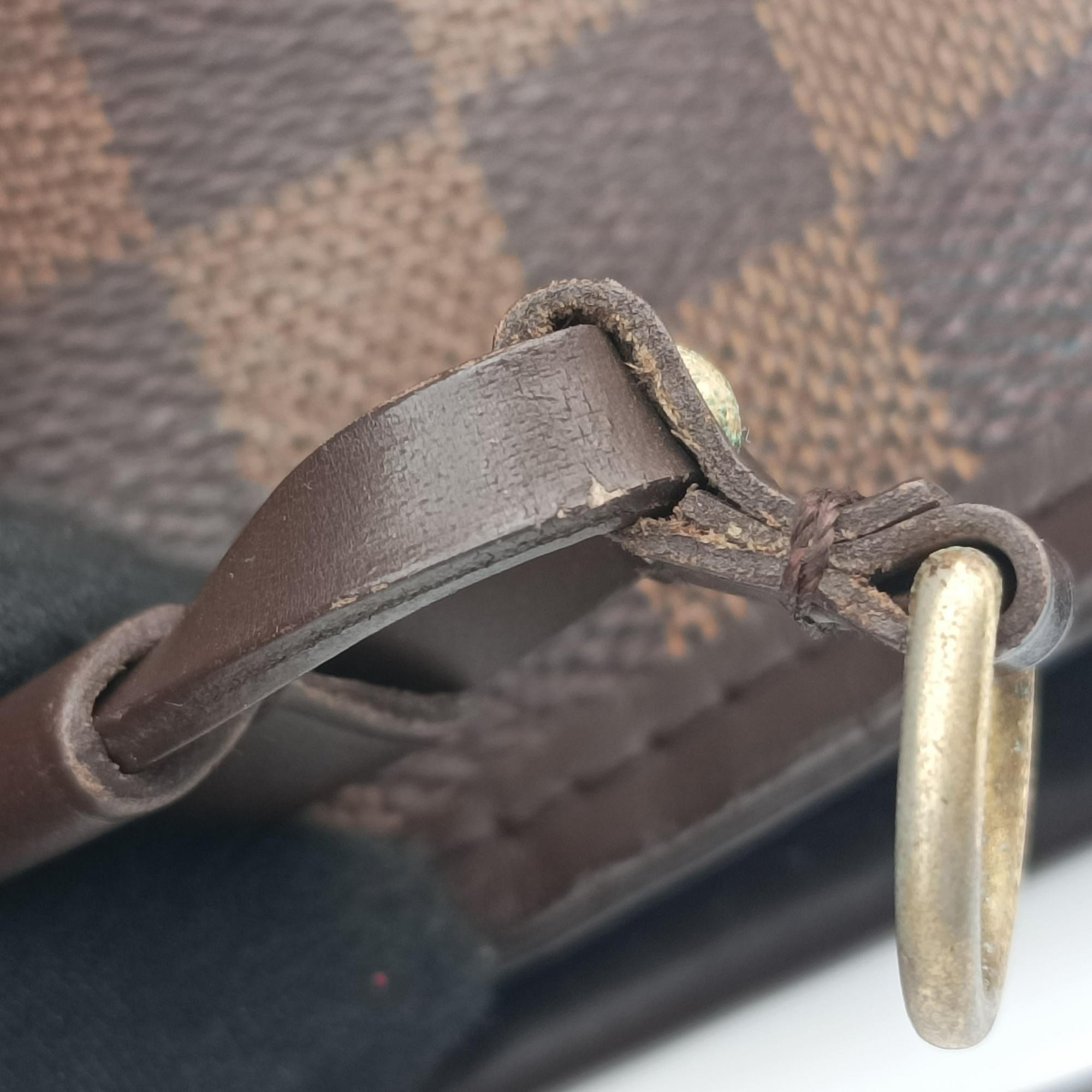 Pre-owned Louis Vuitton NEVERFULL MM EBENE Damier Canvas N51105 shoulderbag | stylenewstar