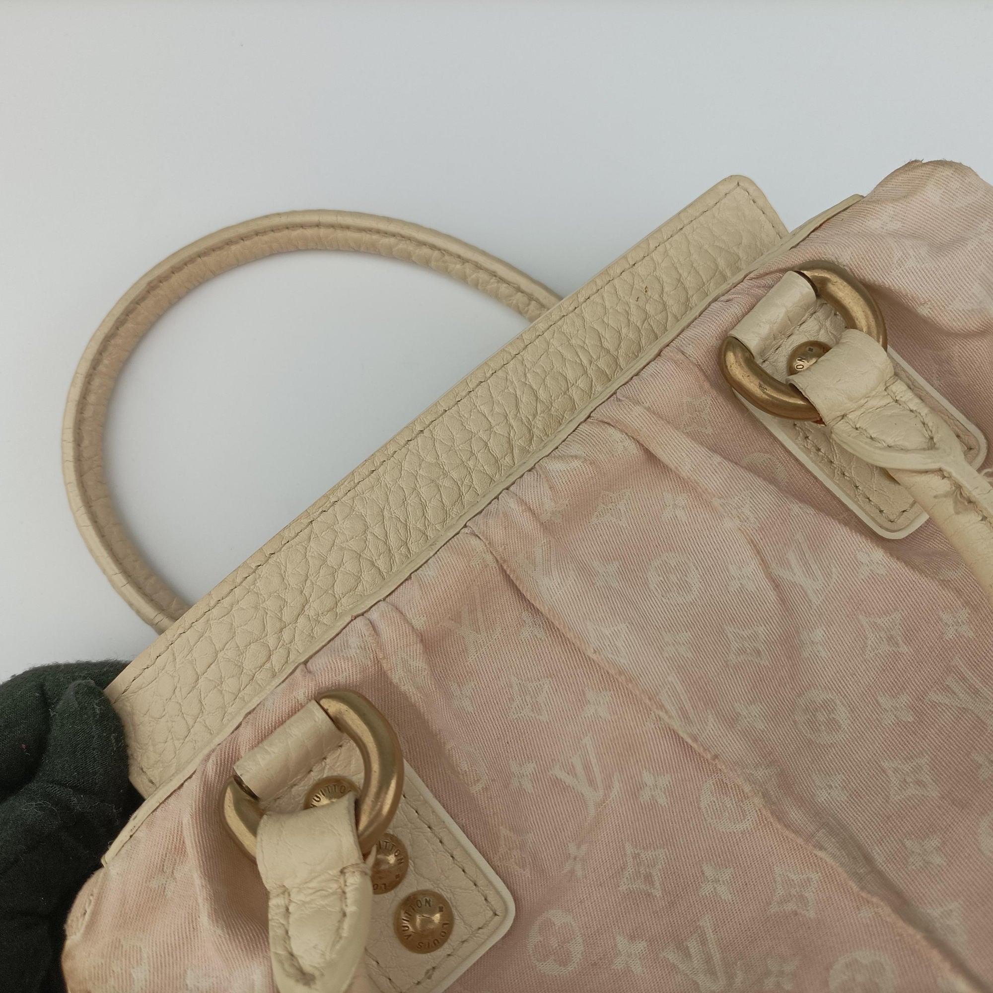 Pre-owned Louis Vuitton Trapeze PM RosePink Monogram Mini Lin	Canvas × Leather M40062 handbag | stylenewstar