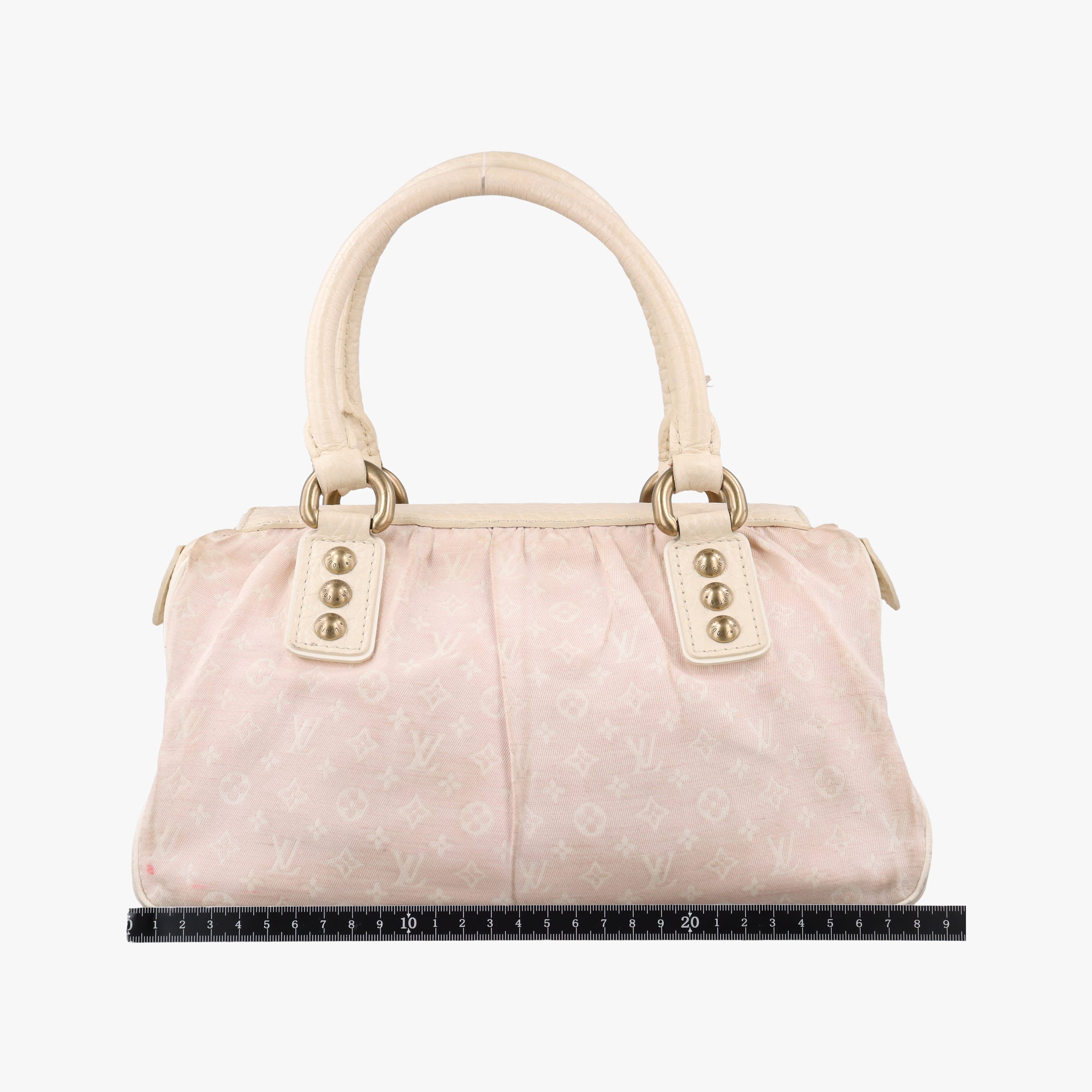 Pre-owned Louis Vuitton Trapeze PM RosePink Monogram Mini Lin	Canvas × Leather M40062 handbag | stylenewstar