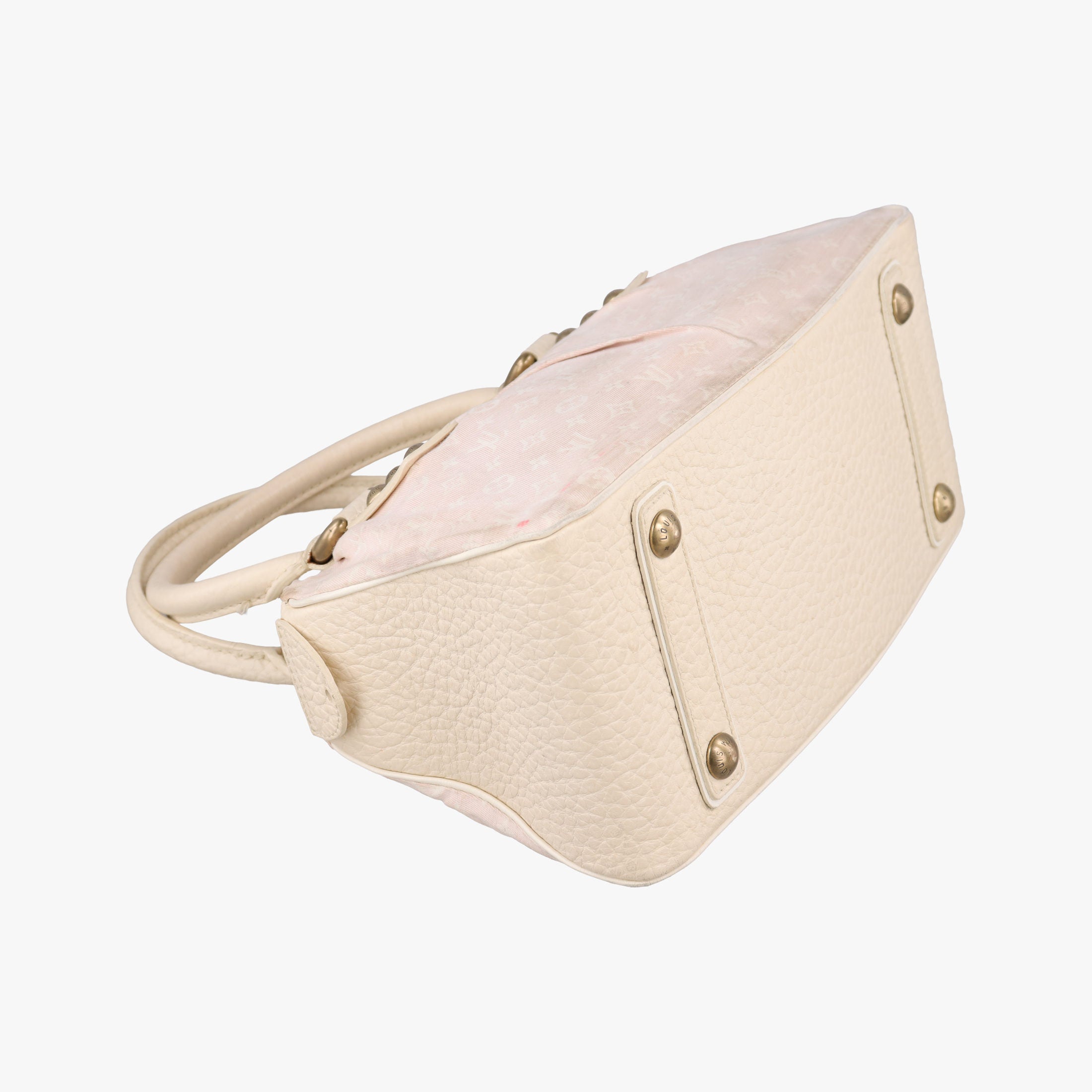 Pre-owned Louis Vuitton Trapeze PM RosePink Monogram Mini Lin	Canvas × Leather M40062 handbag | stylenewstar