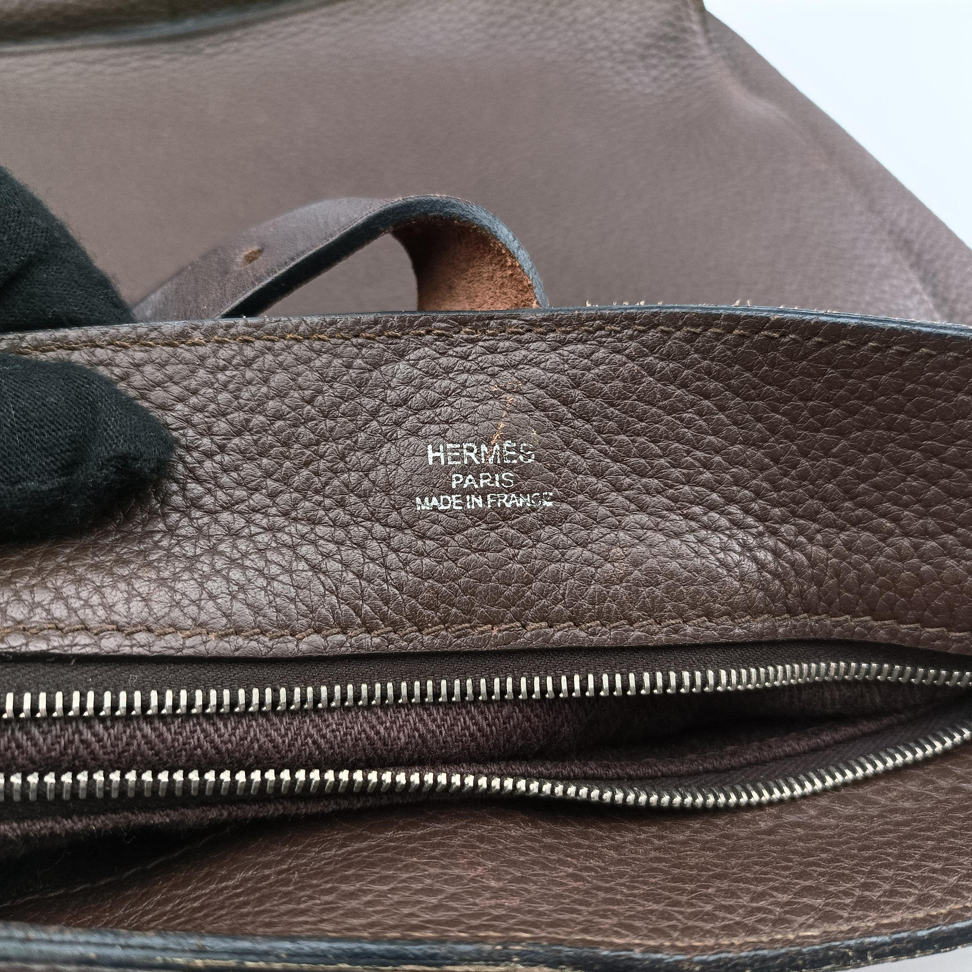 Pre-owned Hermes Marwari  Brown Taurillon Clemence  shoulderbag | stylenewstar