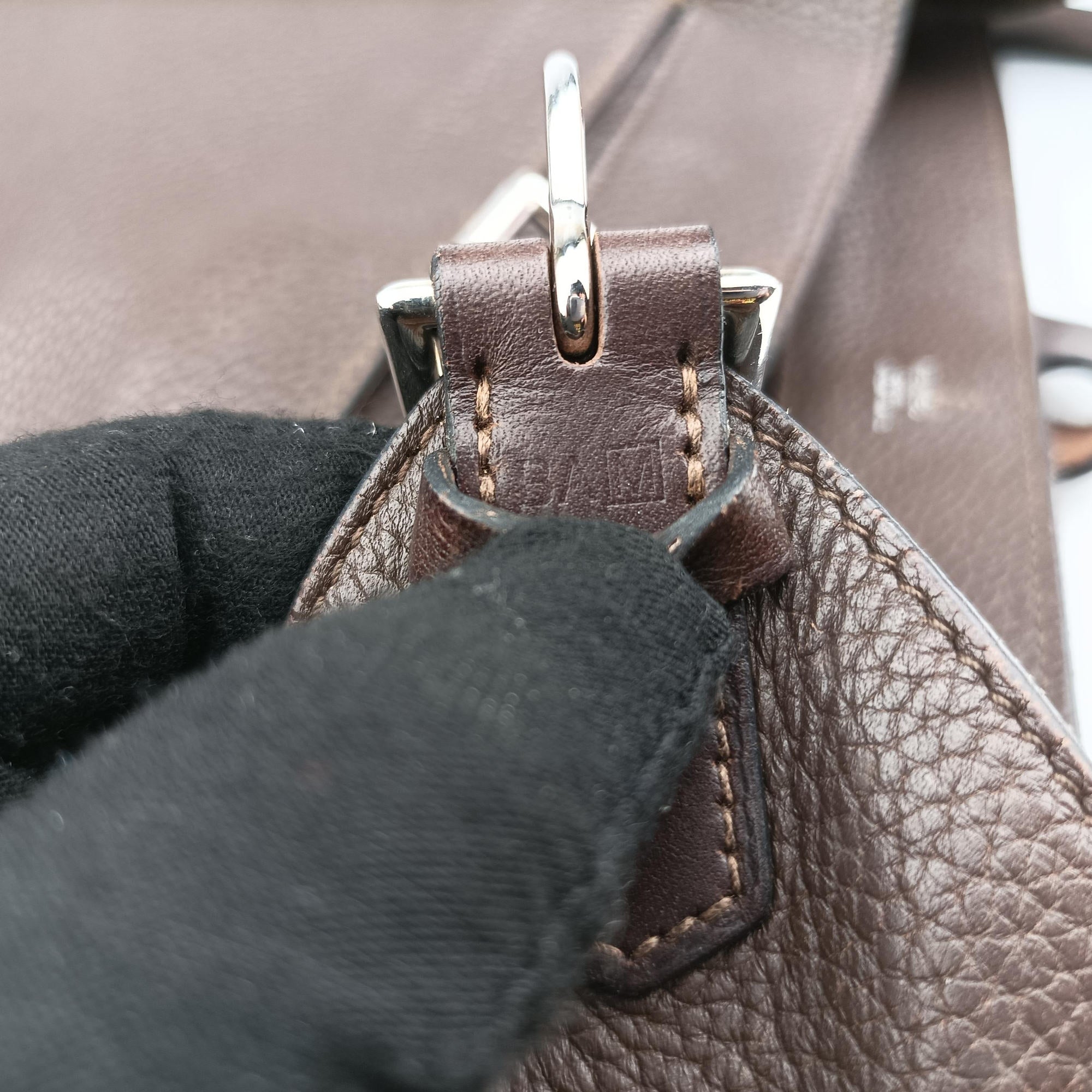 Pre-owned Hermes Marwari  Brown Taurillon Clemence  shoulderbag | stylenewstar