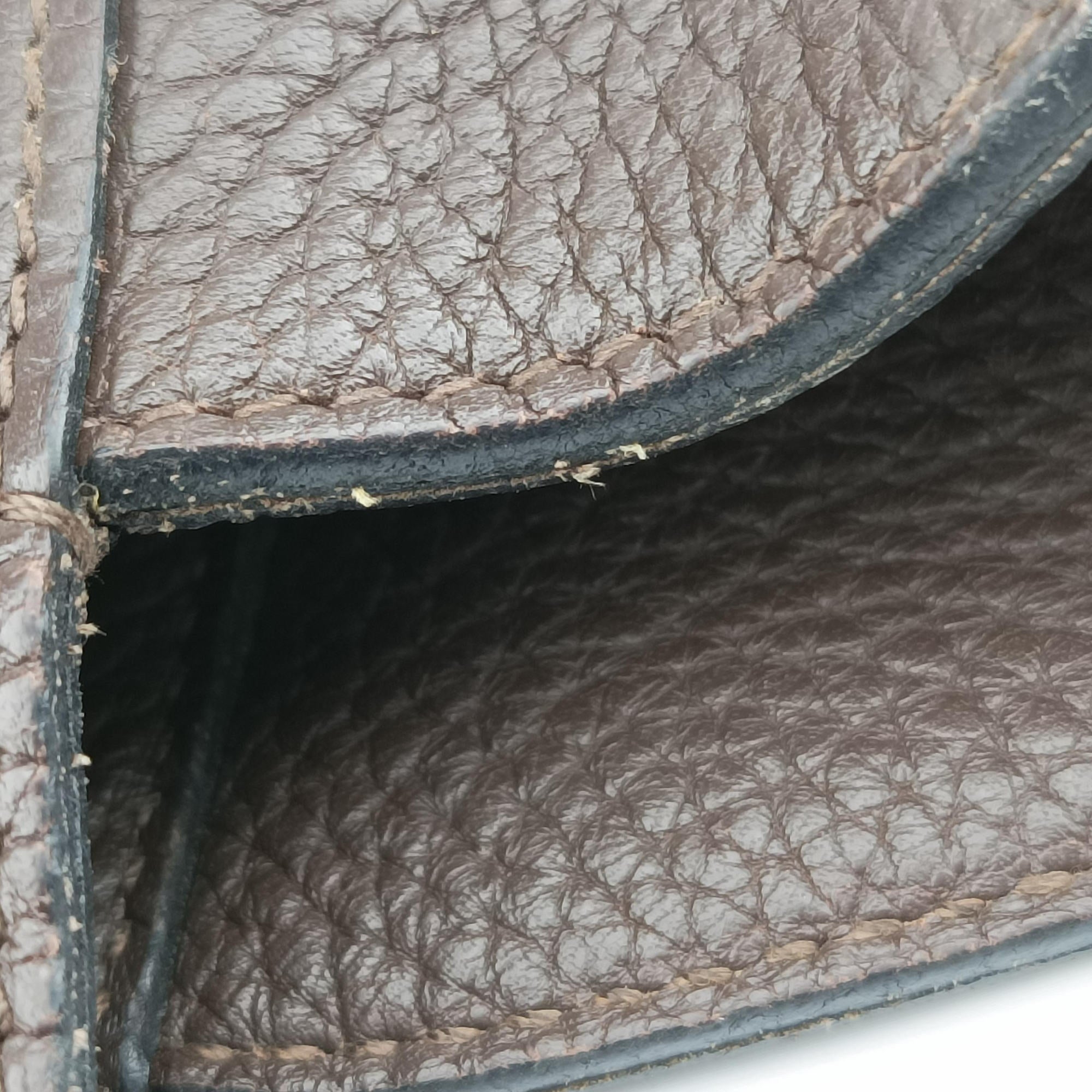 Pre-owned Hermes Marwari  Brown Taurillon Clemence  shoulderbag | stylenewstar