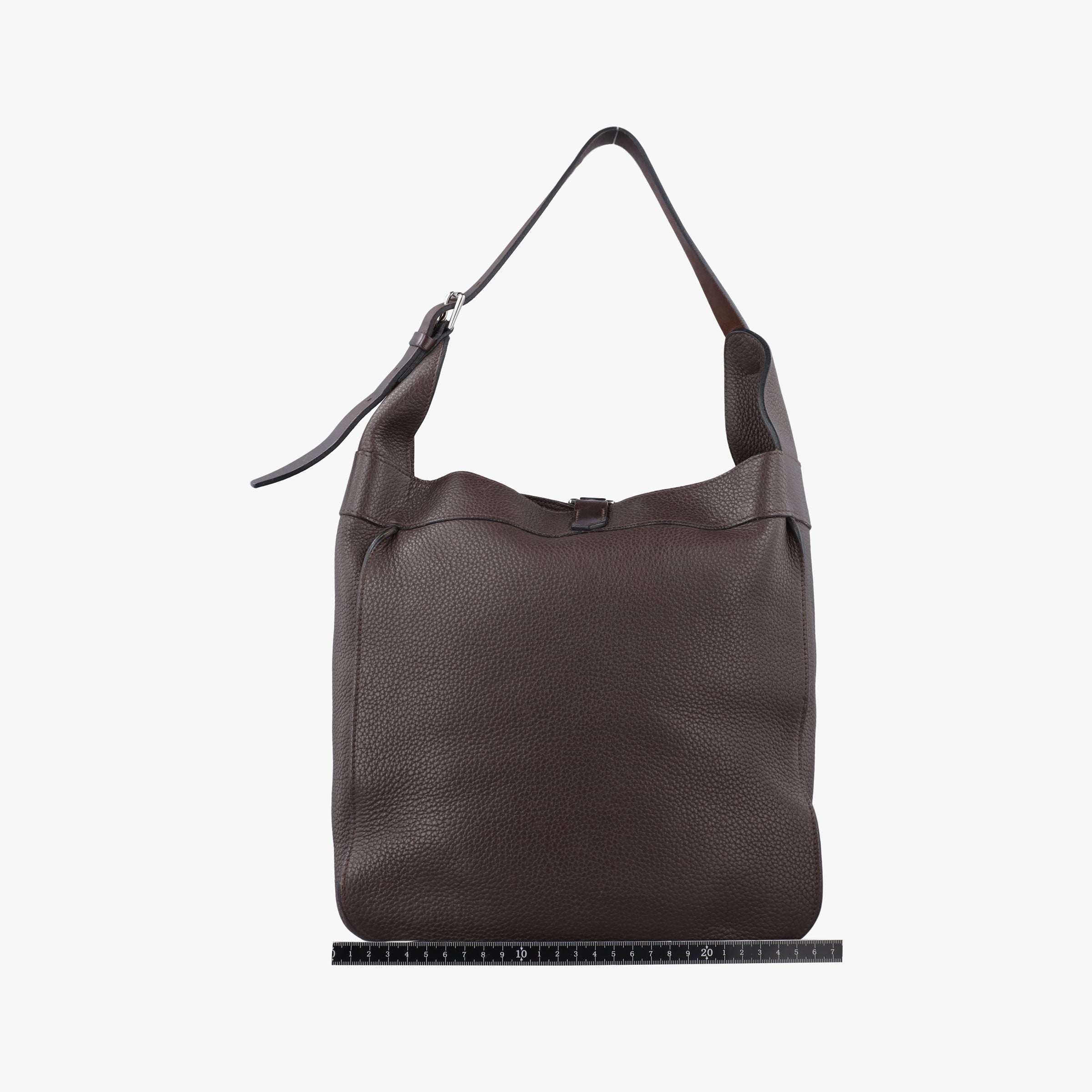 Pre-owned Hermes Marwari  Brown Taurillon Clemence  shoulderbag | stylenewstar