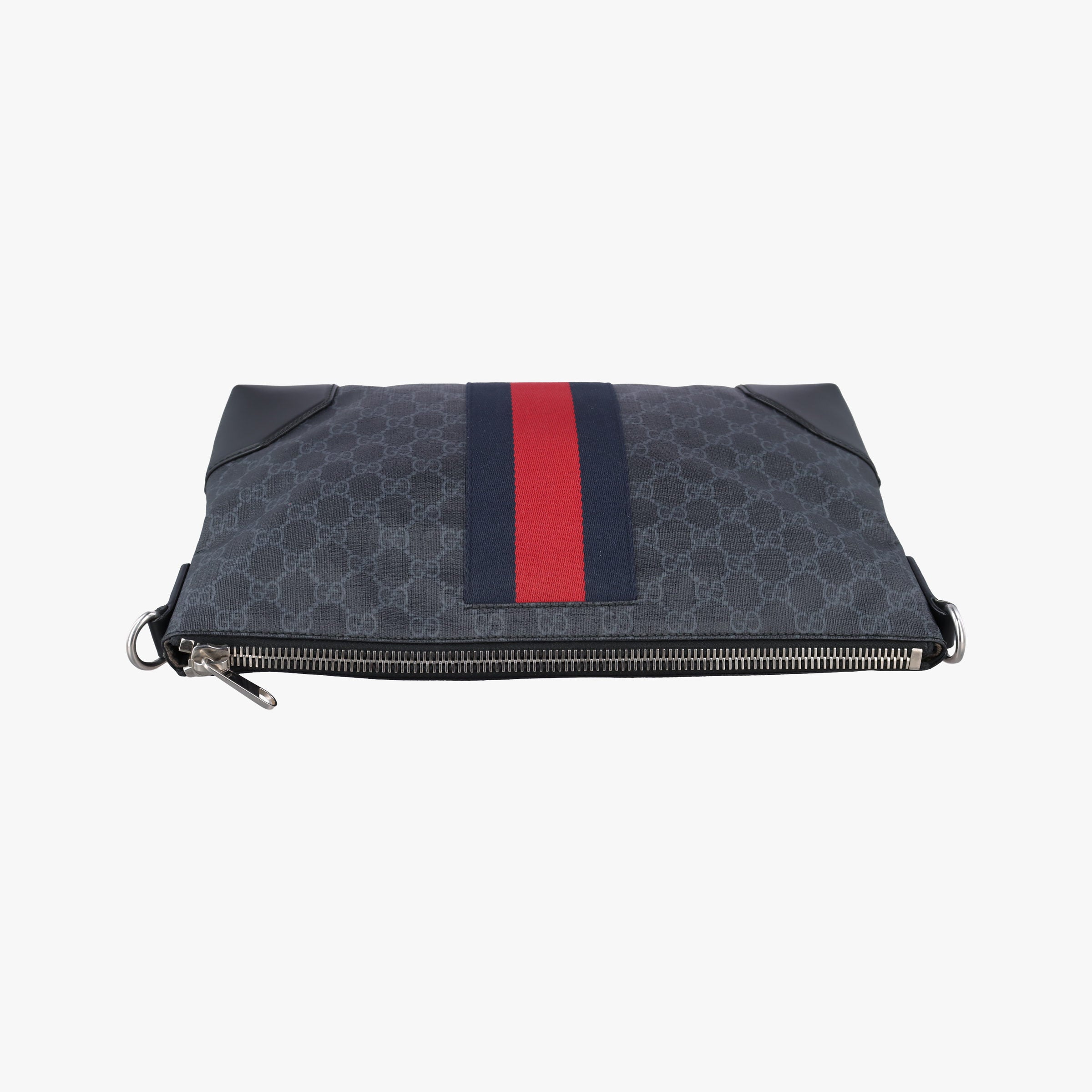 Pre-owned Gucci GG Supreme Shelley Messenger Black×red PVC coated canvas×leather 474139 shoulderbag | stylenewstar