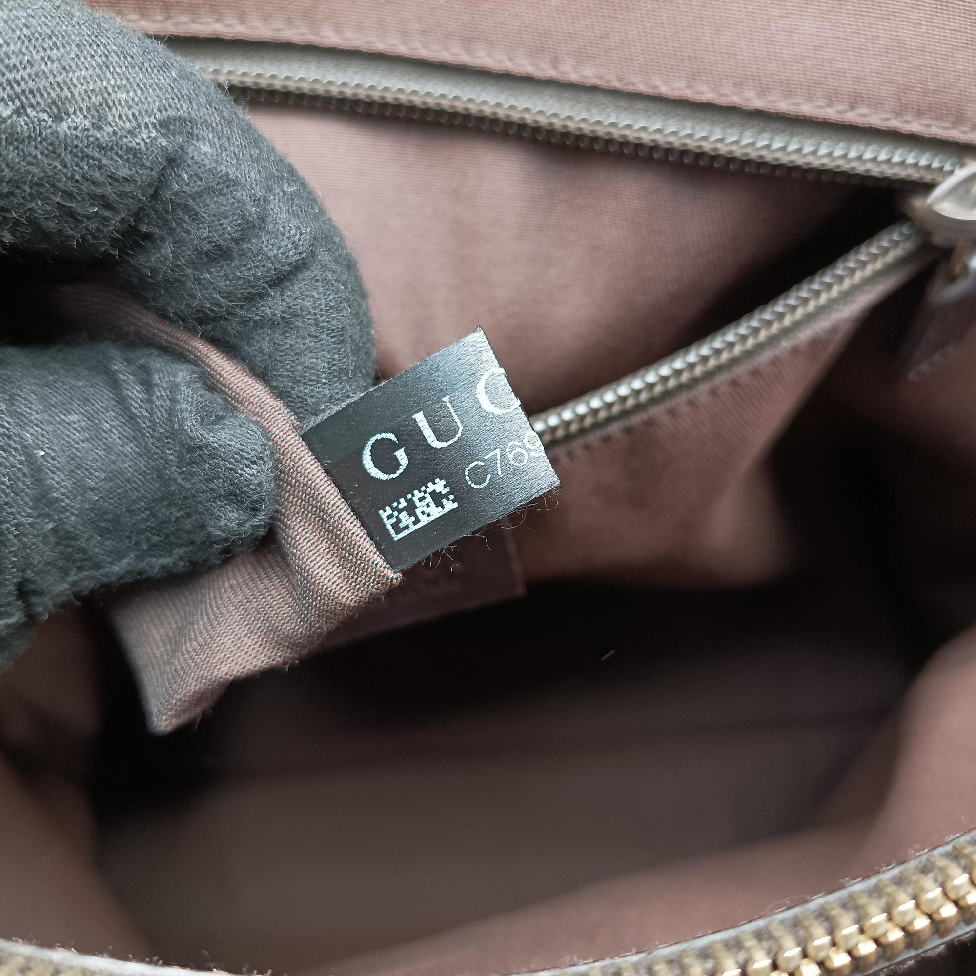 Pre-owned Gucci Diamante tote Brown leather 223668 handbag | stylenewstar