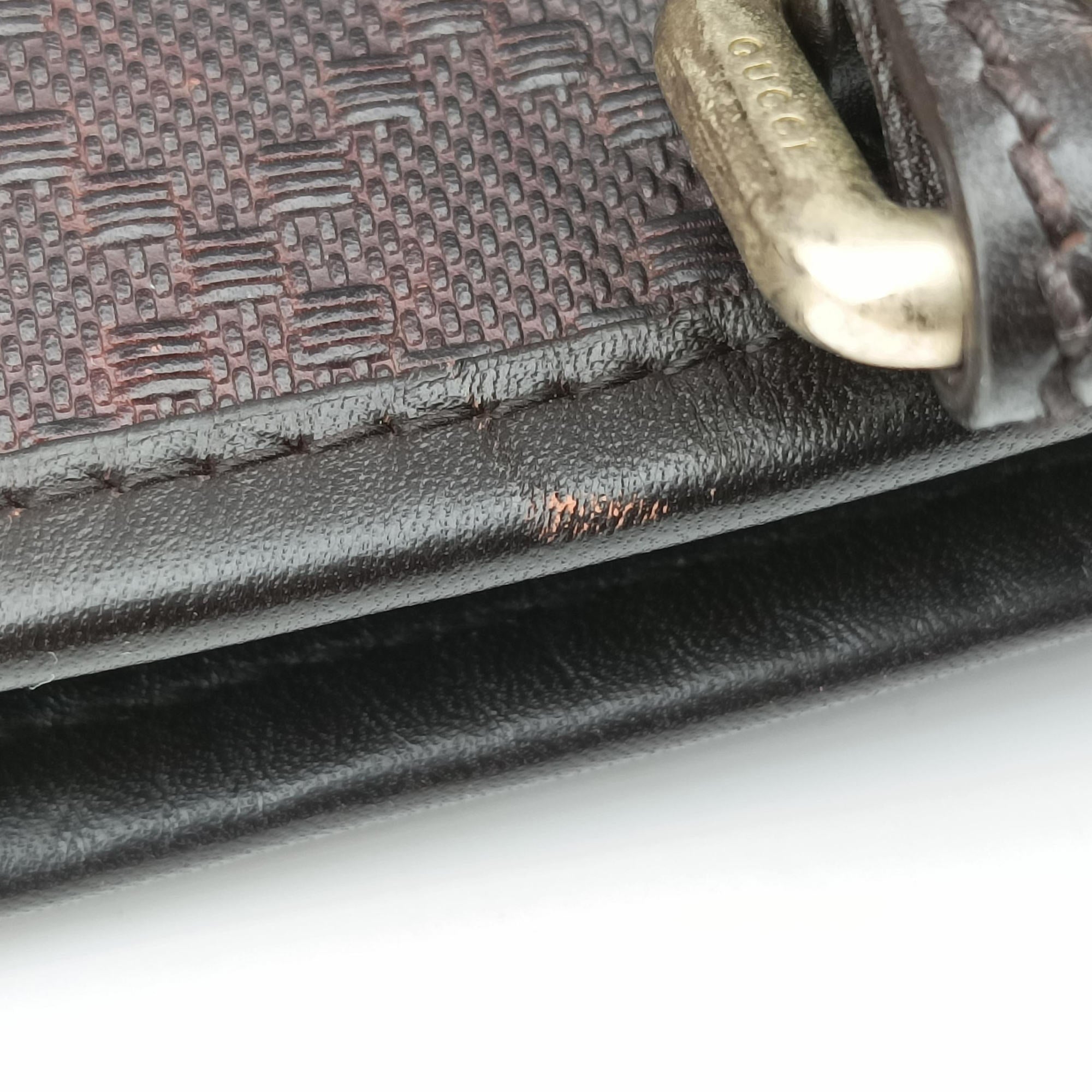 Pre-owned Gucci Diamante tote Brown leather 223668 handbag | stylenewstar