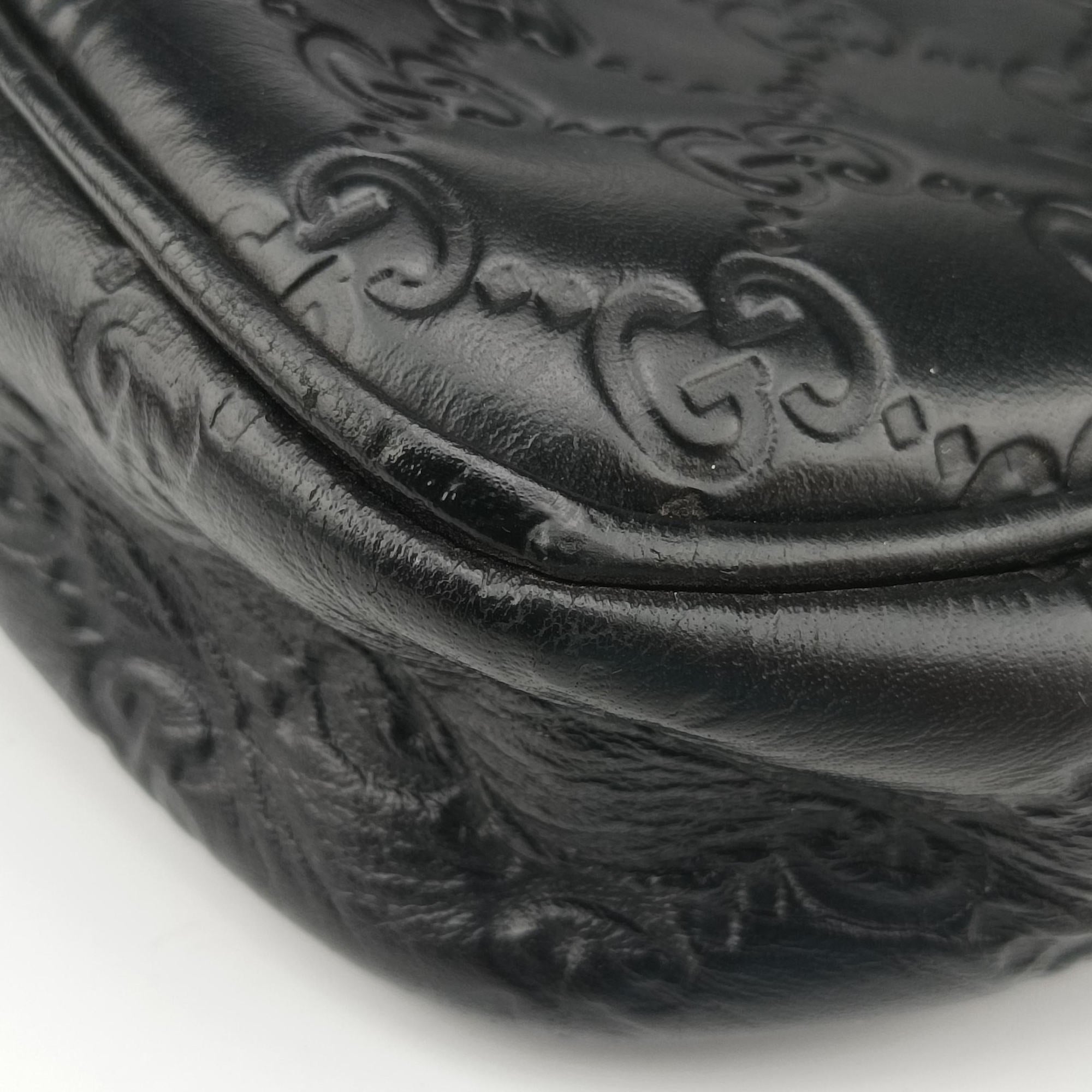 Vintage Gucci Guccissima Briefcase Business Black Leather 328937 handbag | stylenewstar