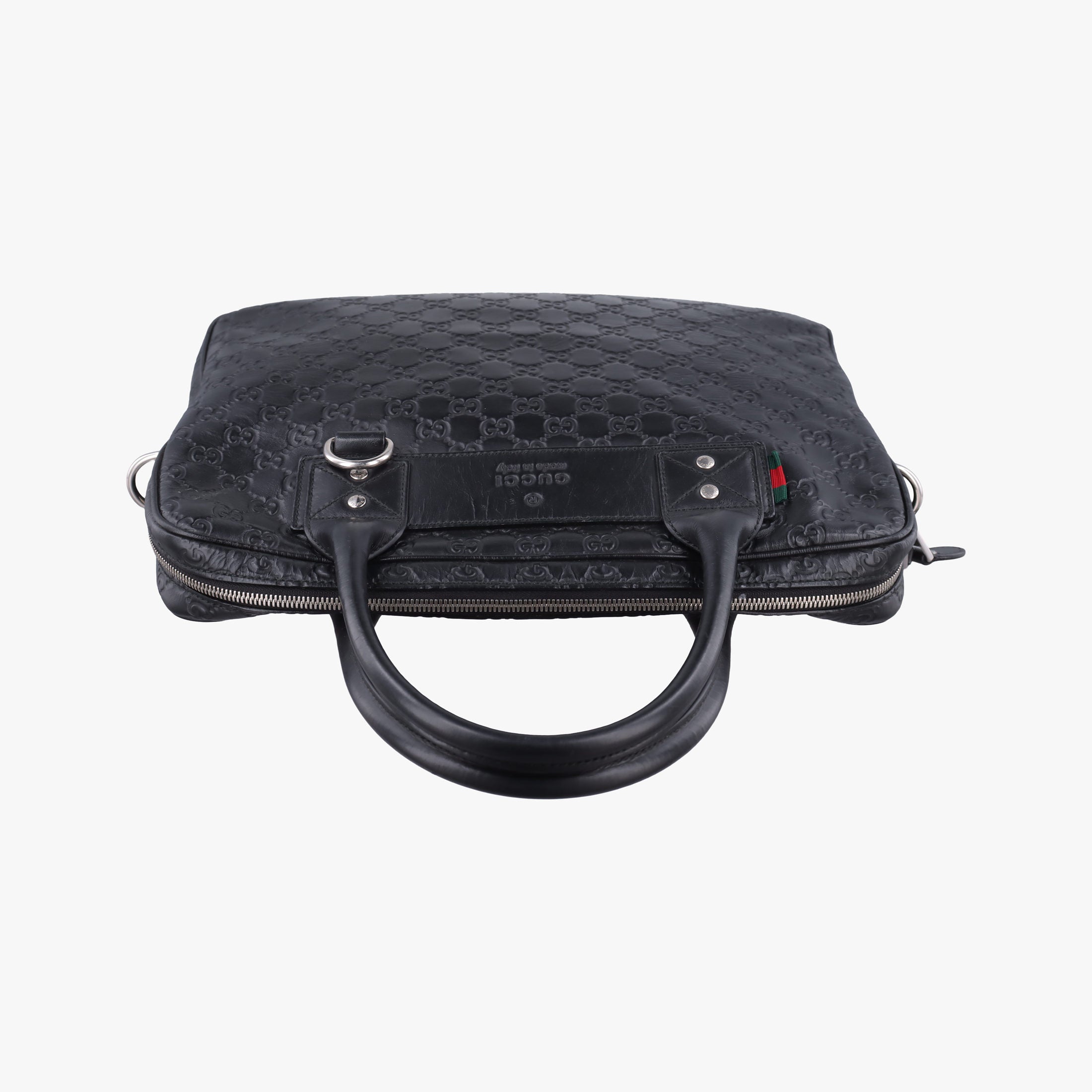 Vintage Gucci Guccissima Briefcase Business Black Leather 328937 handbag | stylenewstar