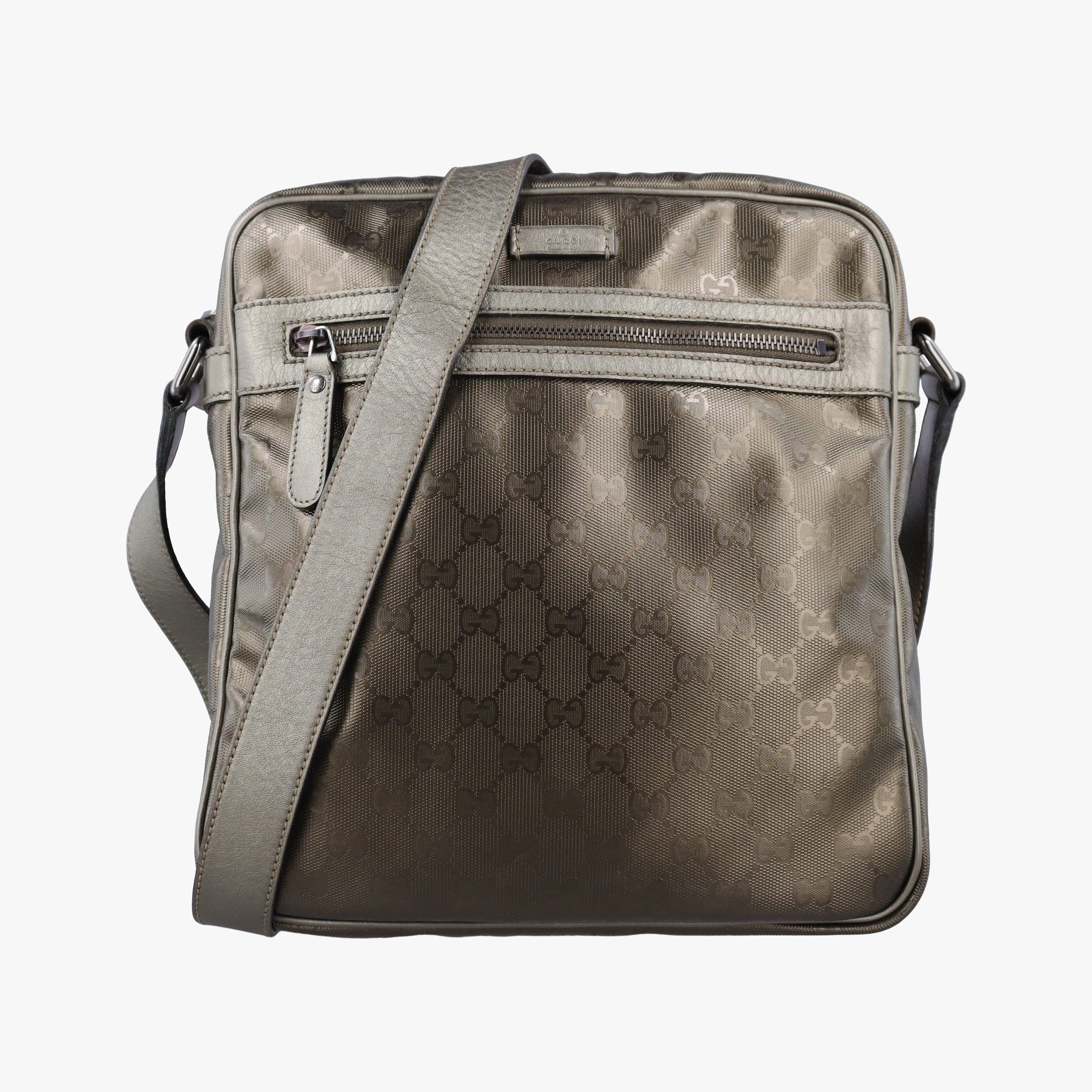 Pre-owned Gucci GG Imprime Messenger Golden PVC coated canvas 201448 shoulderbag | stylenewstar